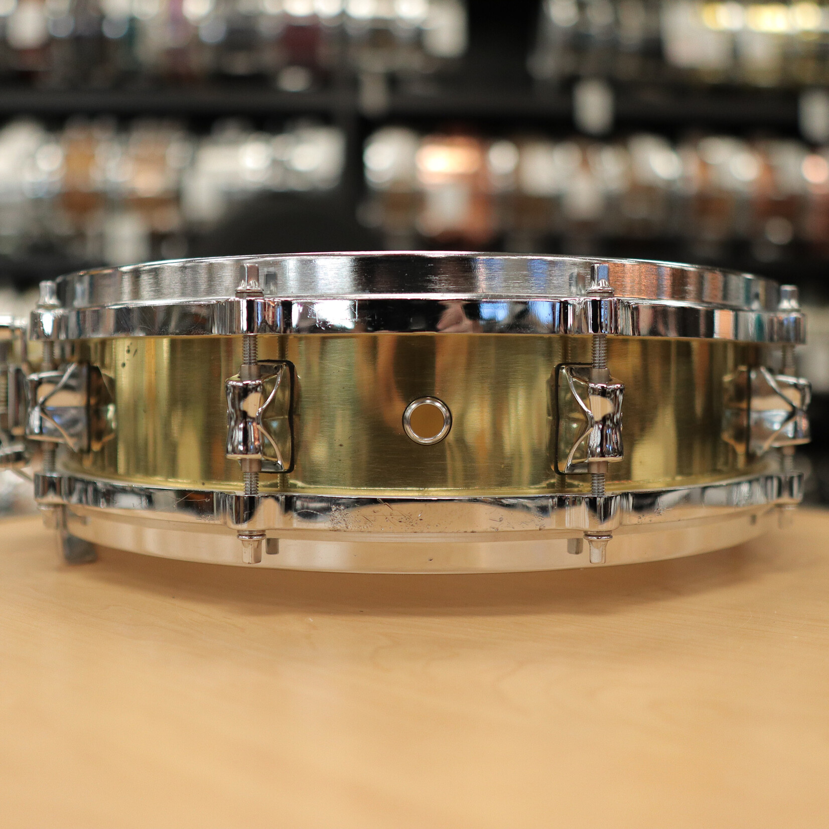 YAMAHA 90s Yamaha 3.5x14" Brass Piccolo Snare Drum w/ Die-Cast Hoops SD-4103