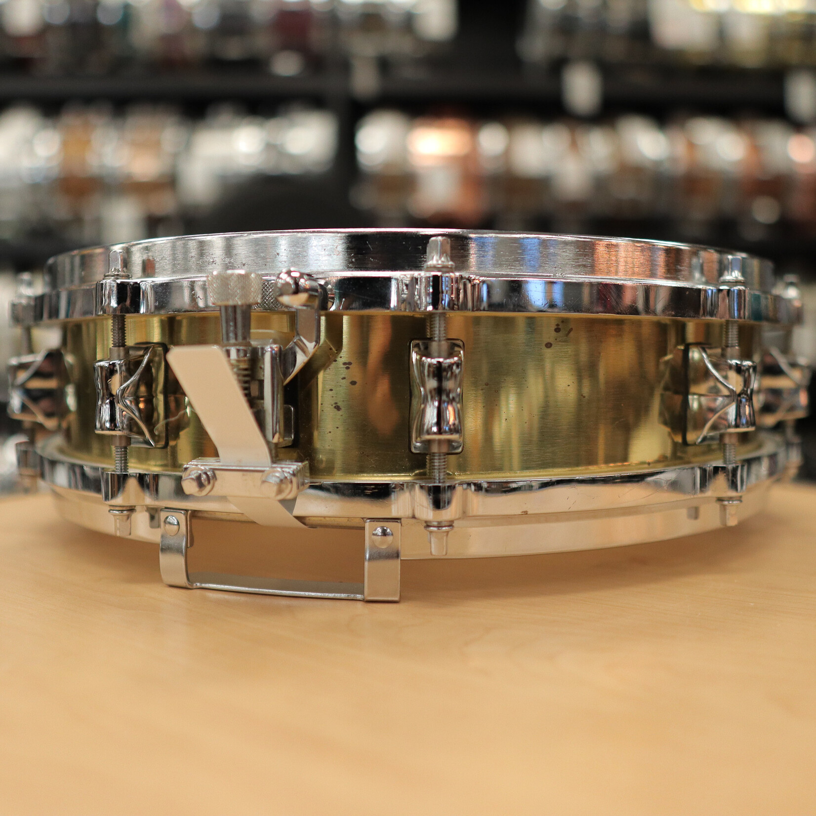 YAMAHA 90s Yamaha 3.5x14" Brass Piccolo Snare Drum w/ Die-Cast Hoops SD-4103