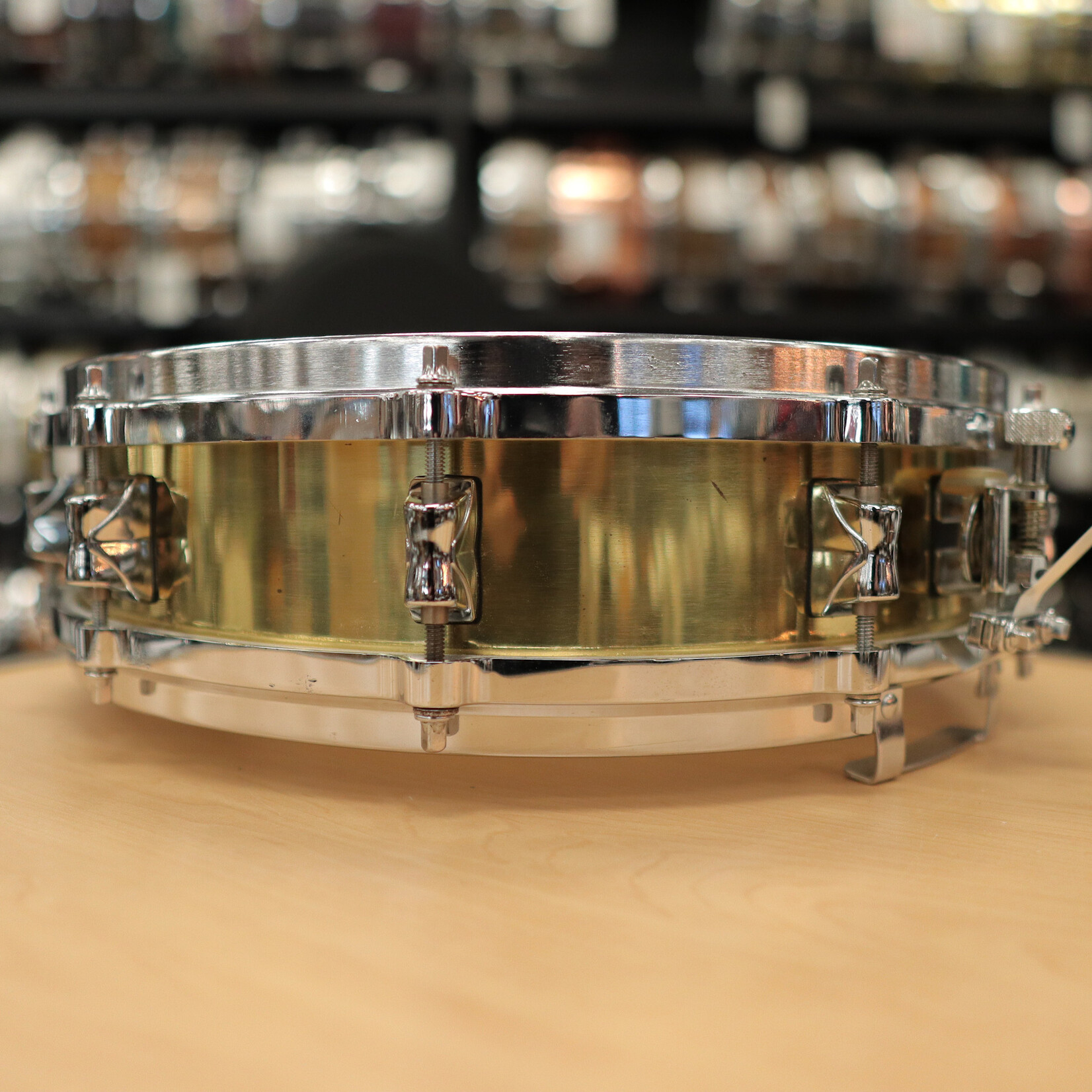 YAMAHA 90s Yamaha 3.5x14" Brass Piccolo Snare Drum w/ Die-Cast Hoops SD-4103