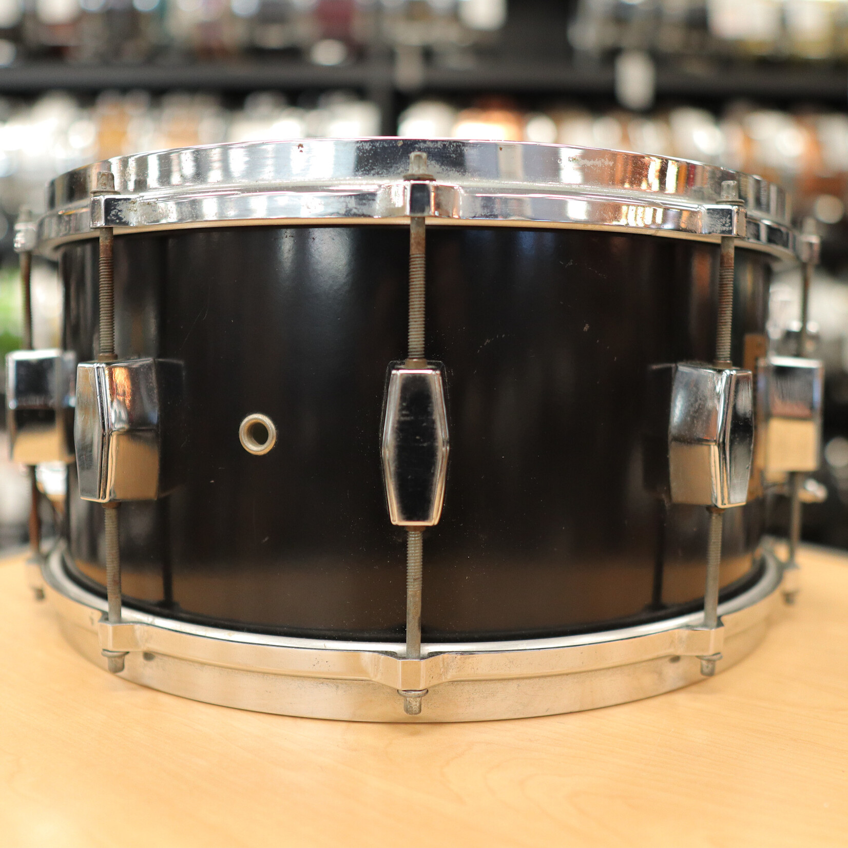Milestone Percussion Vintage Milestone Percussion 7x14" Fiberglass Composite Snare Drum (Black)