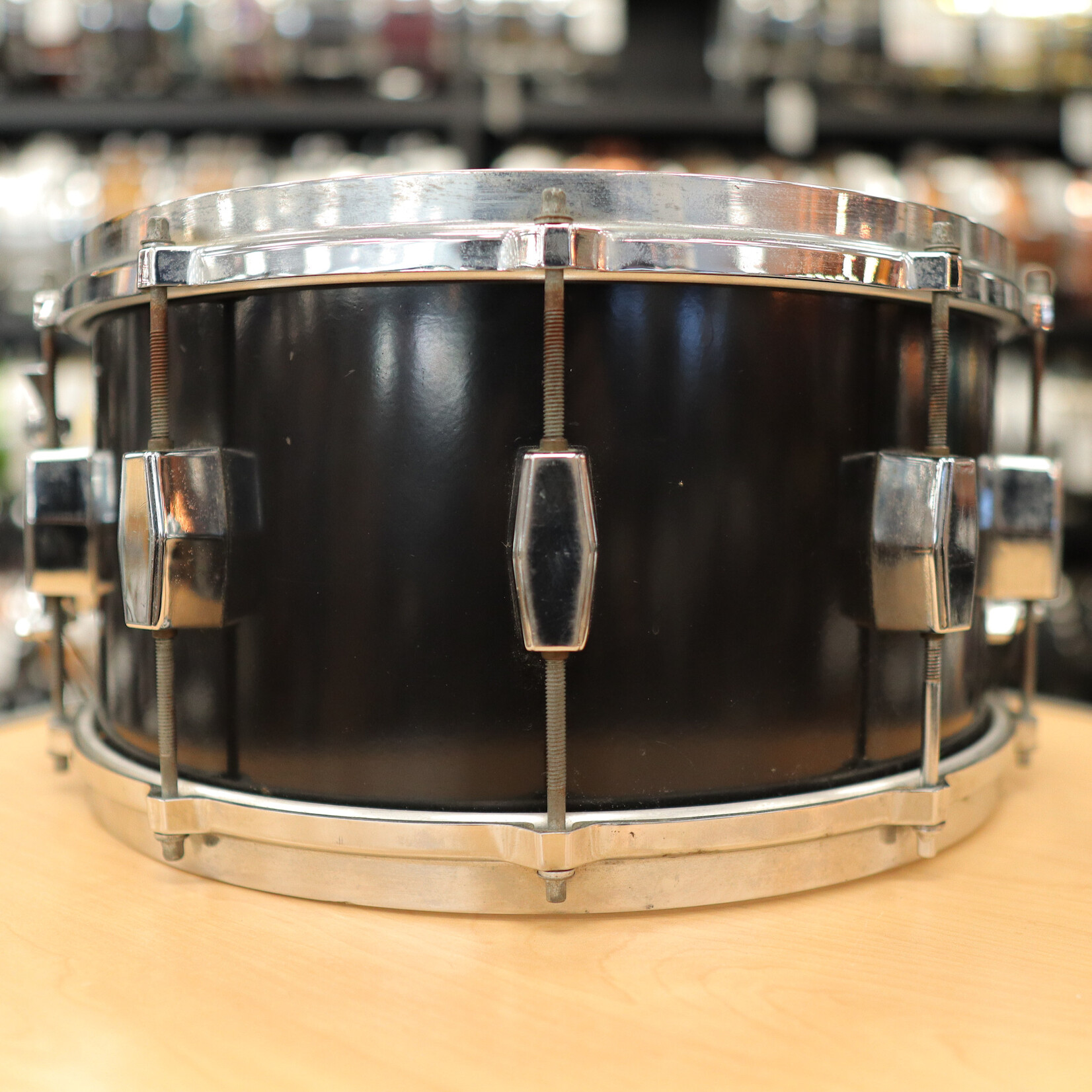 Milestone Percussion Vintage Milestone Percussion 7x14" Fiberglass Composite Snare Drum (Black)