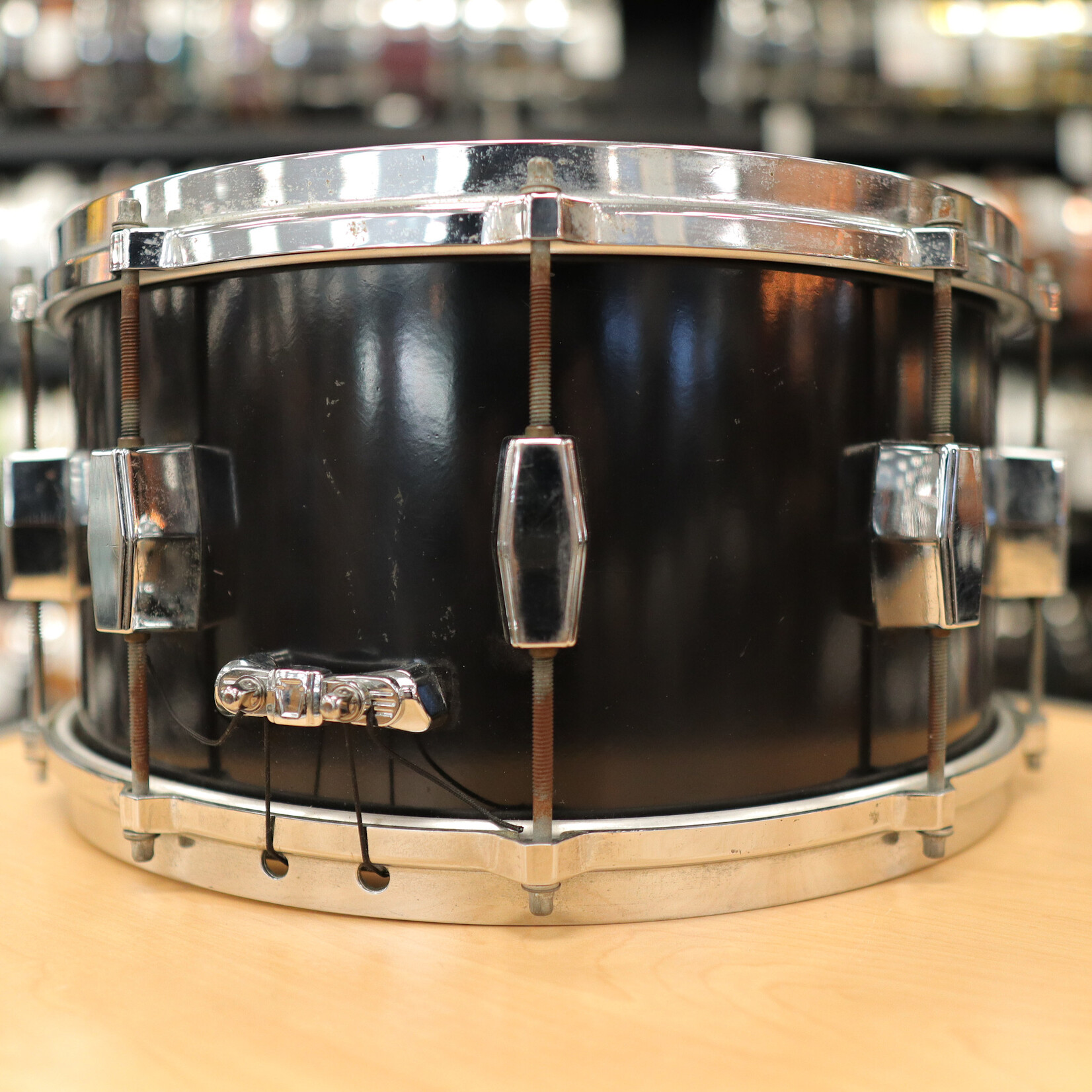 Milestone Percussion Vintage Milestone Percussion 7x14" Fiberglass Composite Snare Drum (Black)