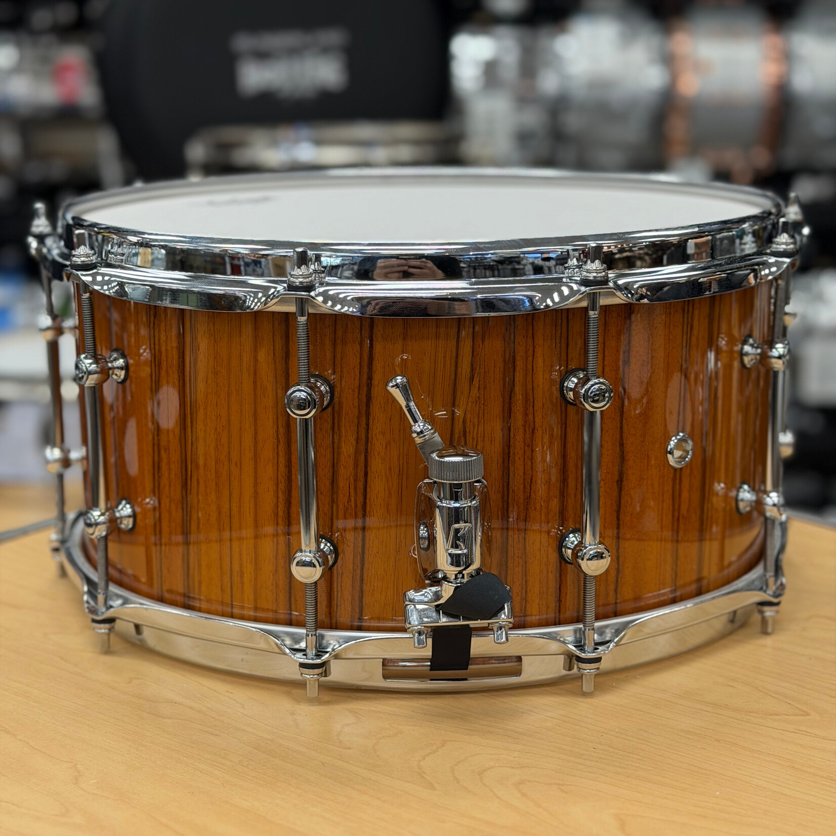 Tama Like-New Tama 7x14" S.L.P. G-Maple Snare Drum (Gloss Natural Zebrawood) LGM147Z-GNZ