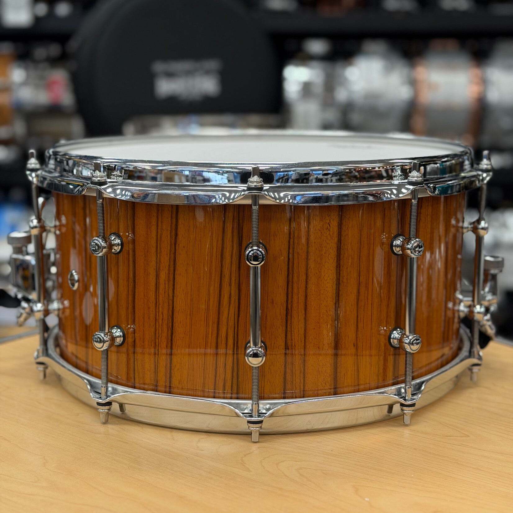 Tama Like-New Tama 7x14" S.L.P. G-Maple Snare Drum (Gloss Natural Zebrawood) LGM147Z-GNZ