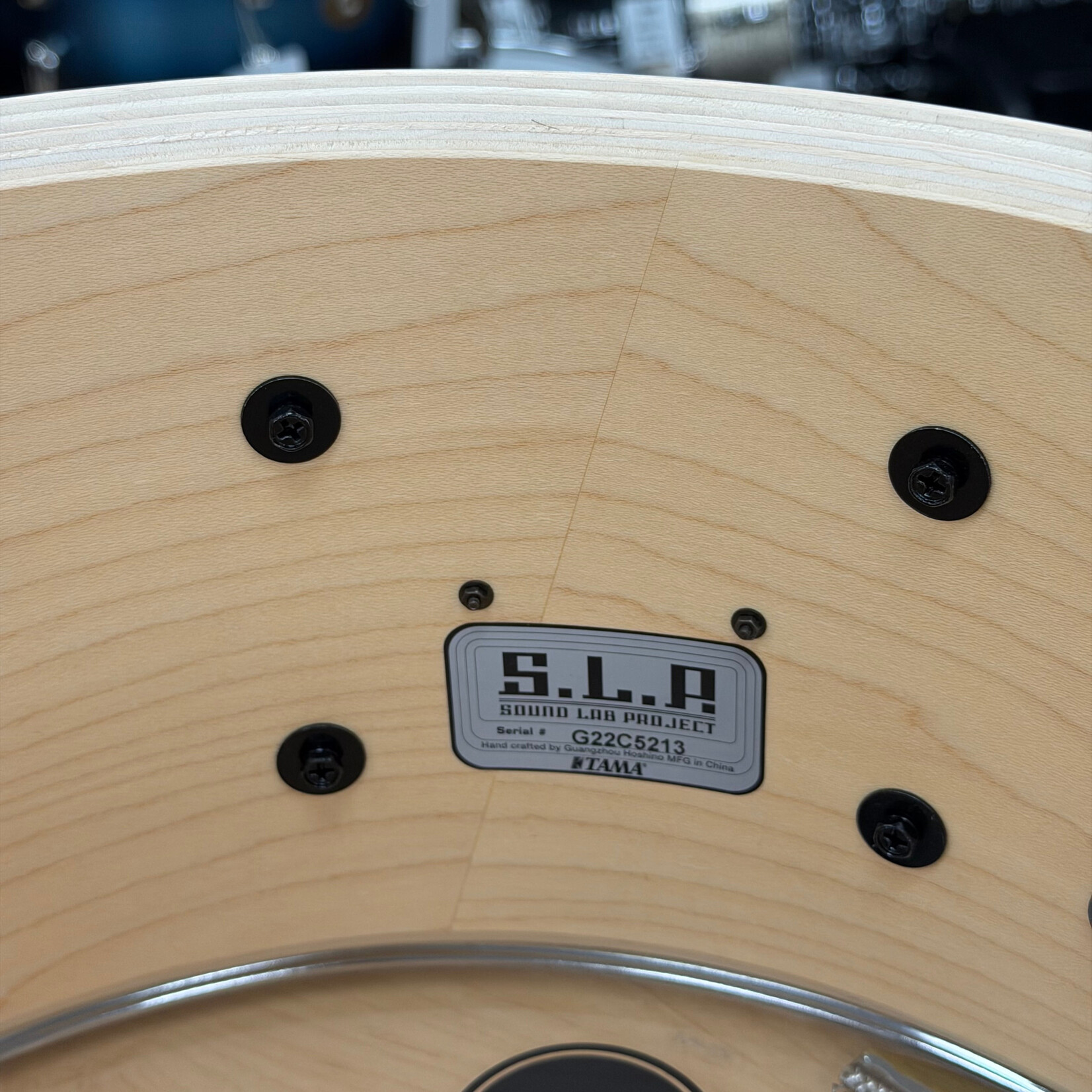 Tama Like-New Tama 7x14" S.L.P. G-Maple Snare Drum (Gloss Natural Zebrawood) LGM147Z-GNZ