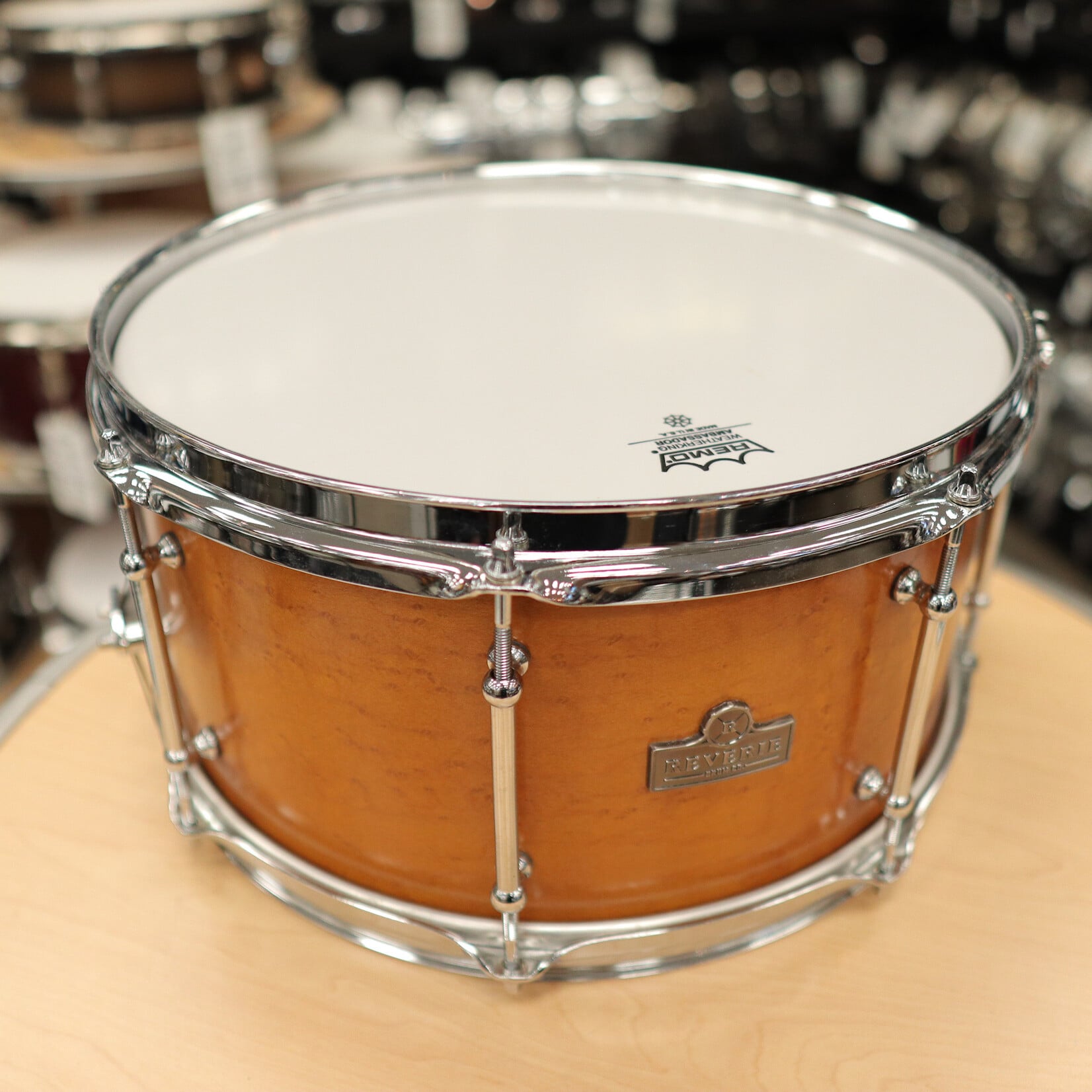 Reverie Pre-Owned Reverie Drum Co. 7x14" Birdseye Maple Snare Drum (Honey Maple)