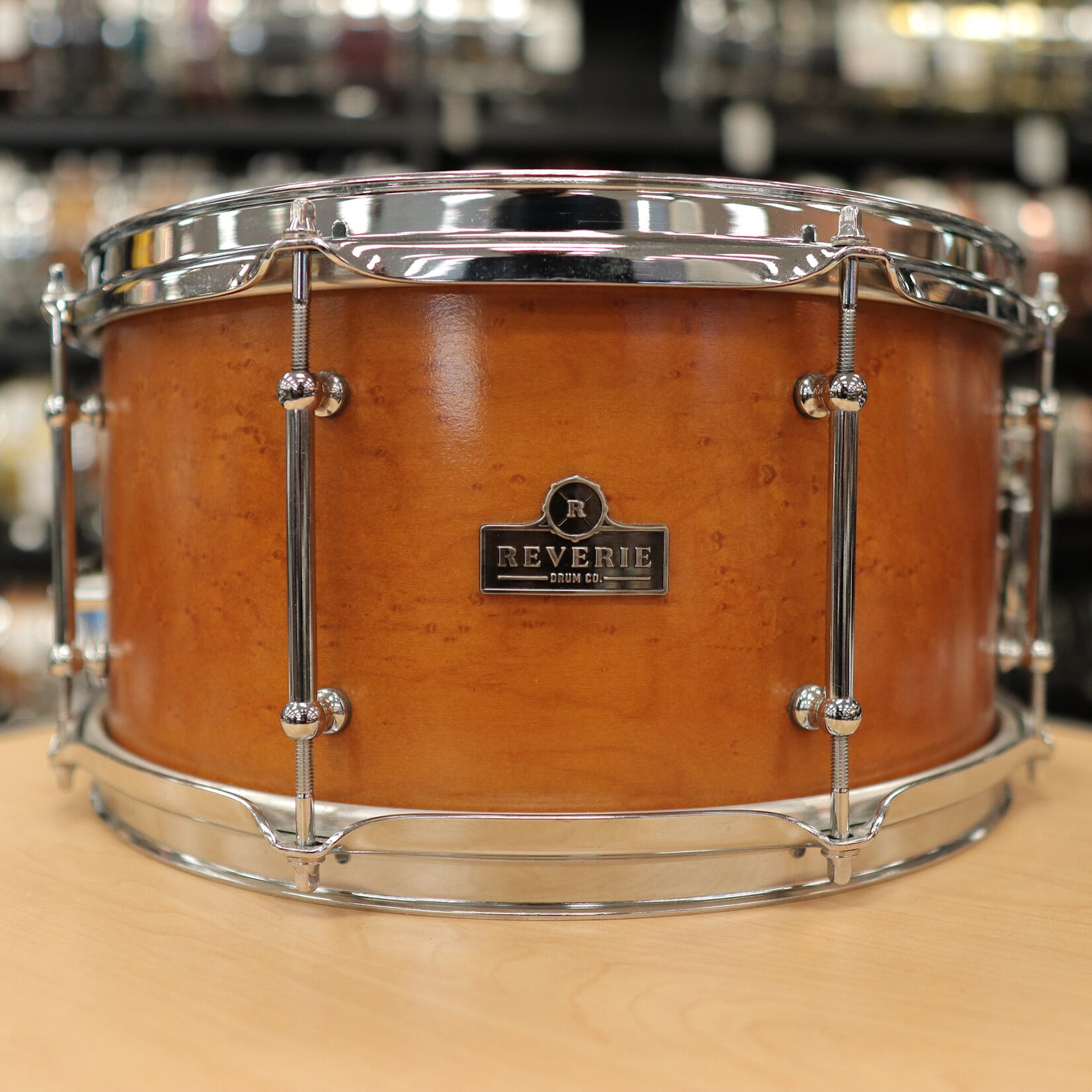 Reverie Pre-Owned Reverie Drum Co. 7x14" Birdseye Maple Snare Drum (Honey Maple)