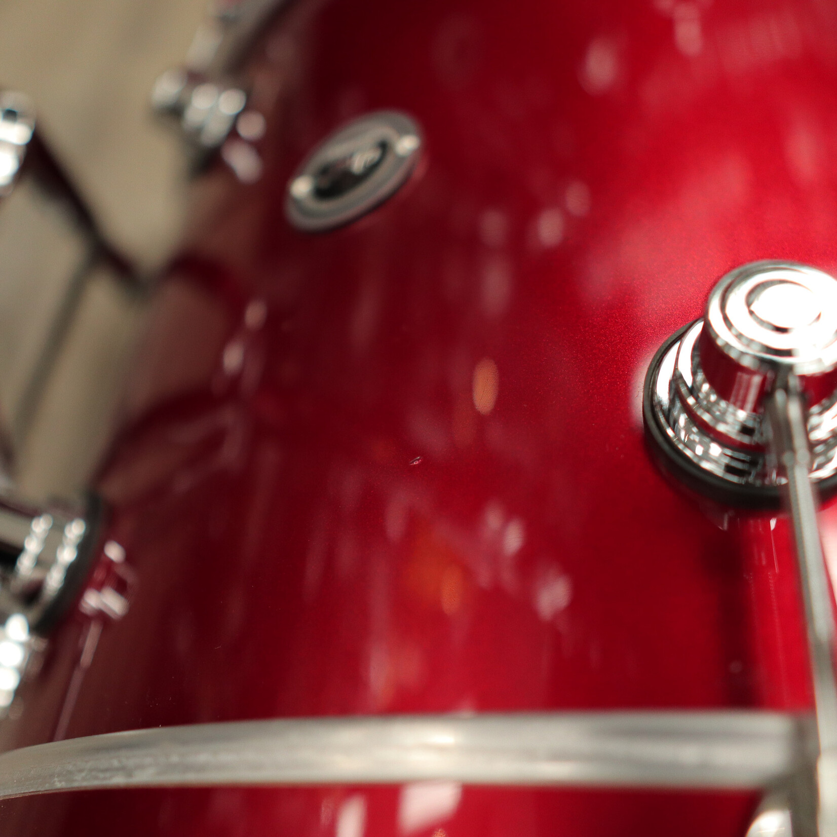 DW Demo DWe 4-PC Kit Bundle 20/12/14/14sn w/ 3 Cymbal Pack and Hardware Pack (Black Cherry Metallic Lacquer)