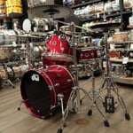 DW Demo DWe 4-PC Kit Bundle 20/12/14/14sn w/ 3 Cymbal Pack and Hardware Pack (Black Cherry Metallic Lacquer)