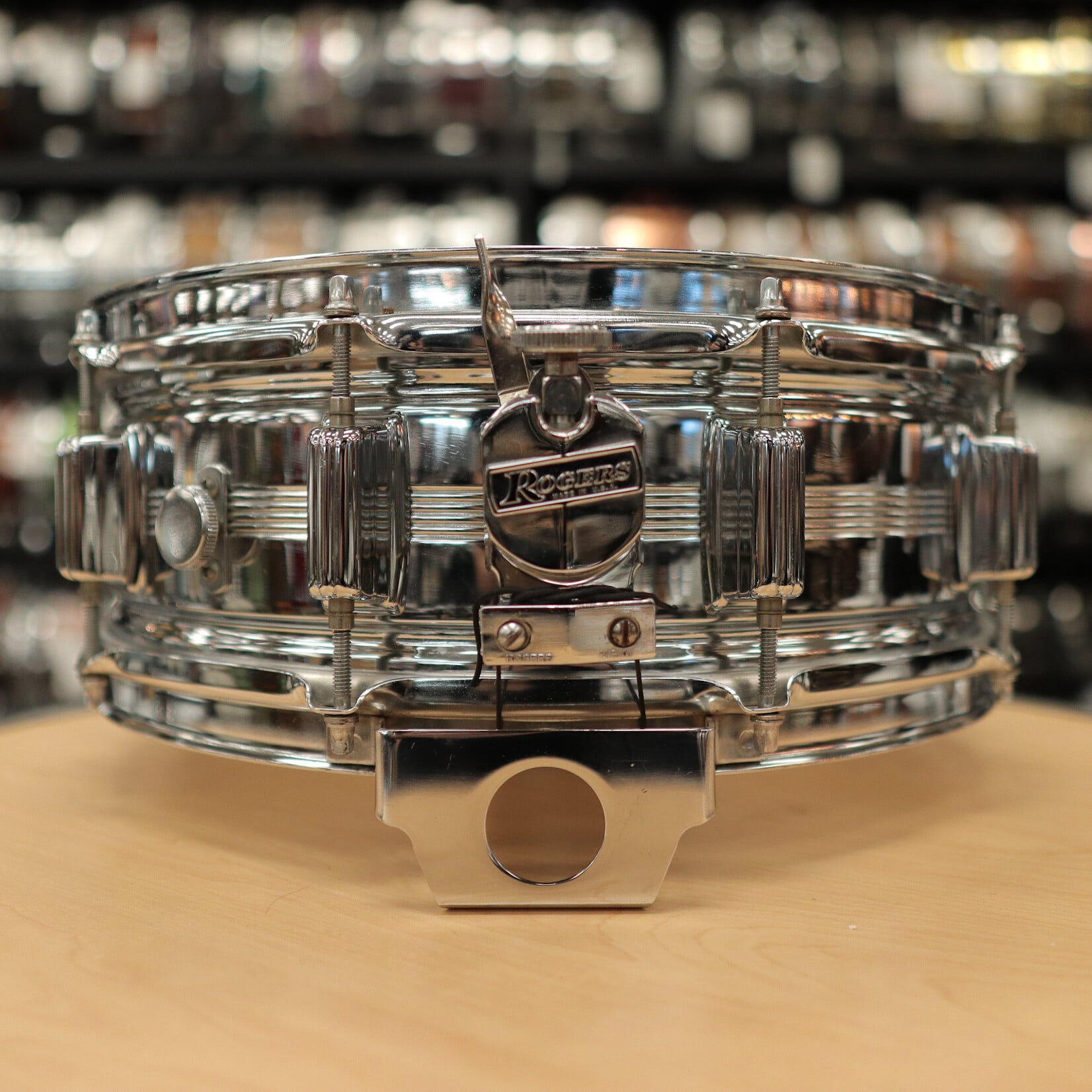 Rogers Pre-Owned Rogers 5x14" "Big R" Dynasonic Chrome over Brass Snare Drum