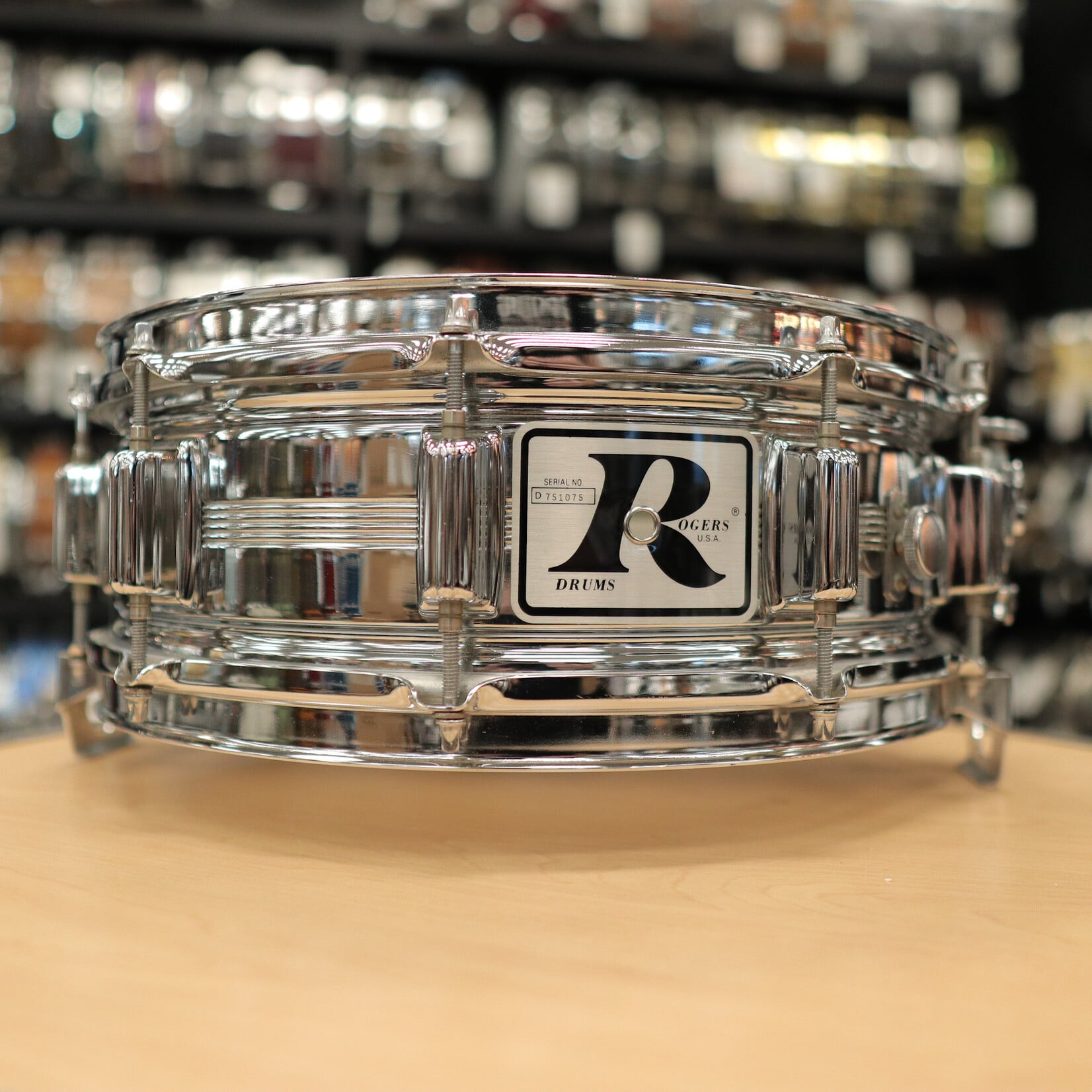 Rogers Pre-Owned Rogers 5x14" "Big R" Dynasonic Chrome over Brass Snare Drum