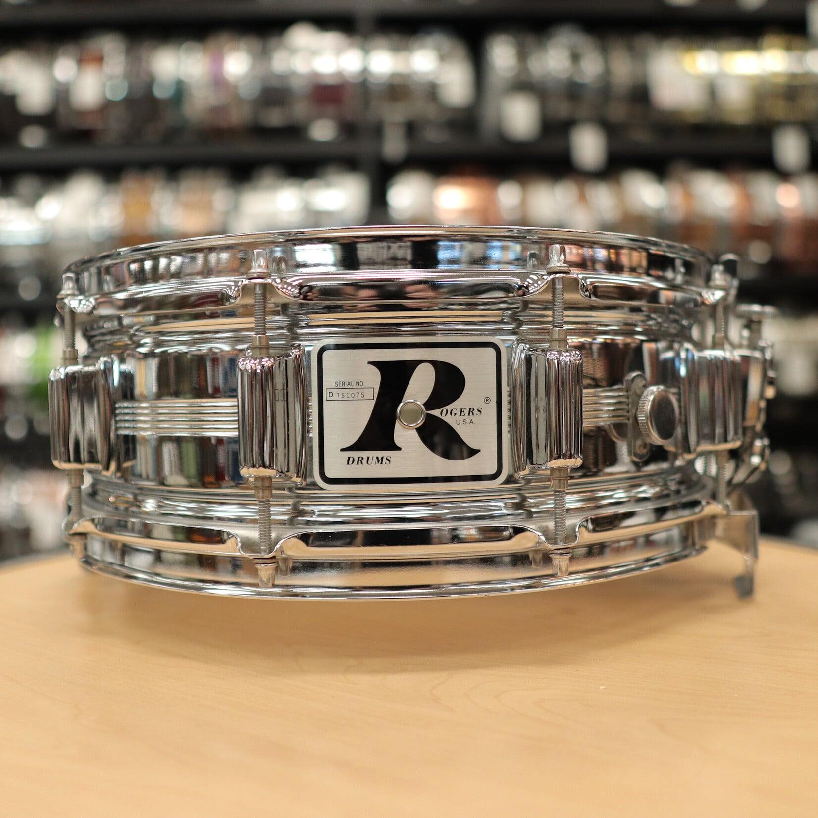 Rogers Pre-Owned Rogers 5x14" "Big R" Dynasonic Chrome over Brass Snare Drum