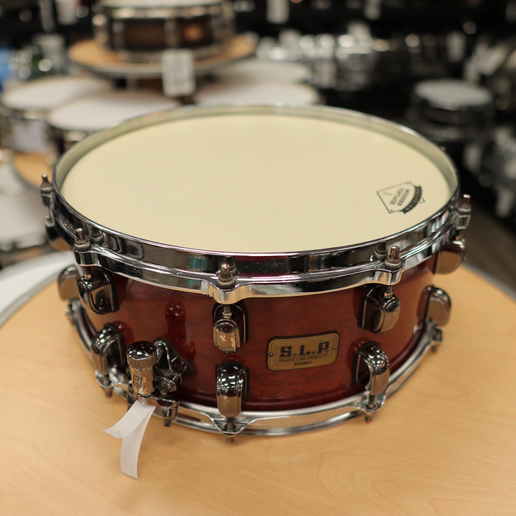 Tama Pre-Owned Tama S.L.P. 6x14" G-Bubinga Snare Drum 12-Ply LGB146NQB (Natural Quilted Bubinga)