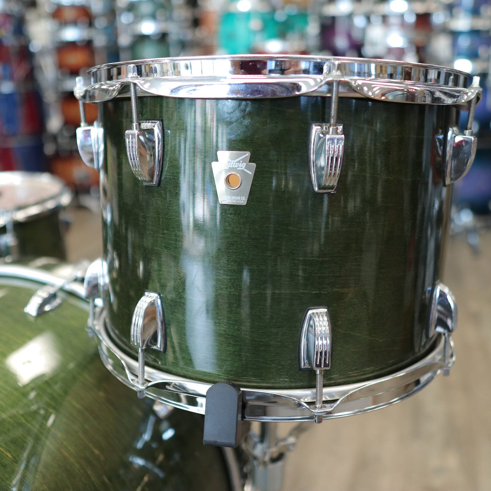 Ludwig Pre-Owned Ludwig Classic Maple 3-PC Shell Pack 14/16/24 (Green Lacquer)