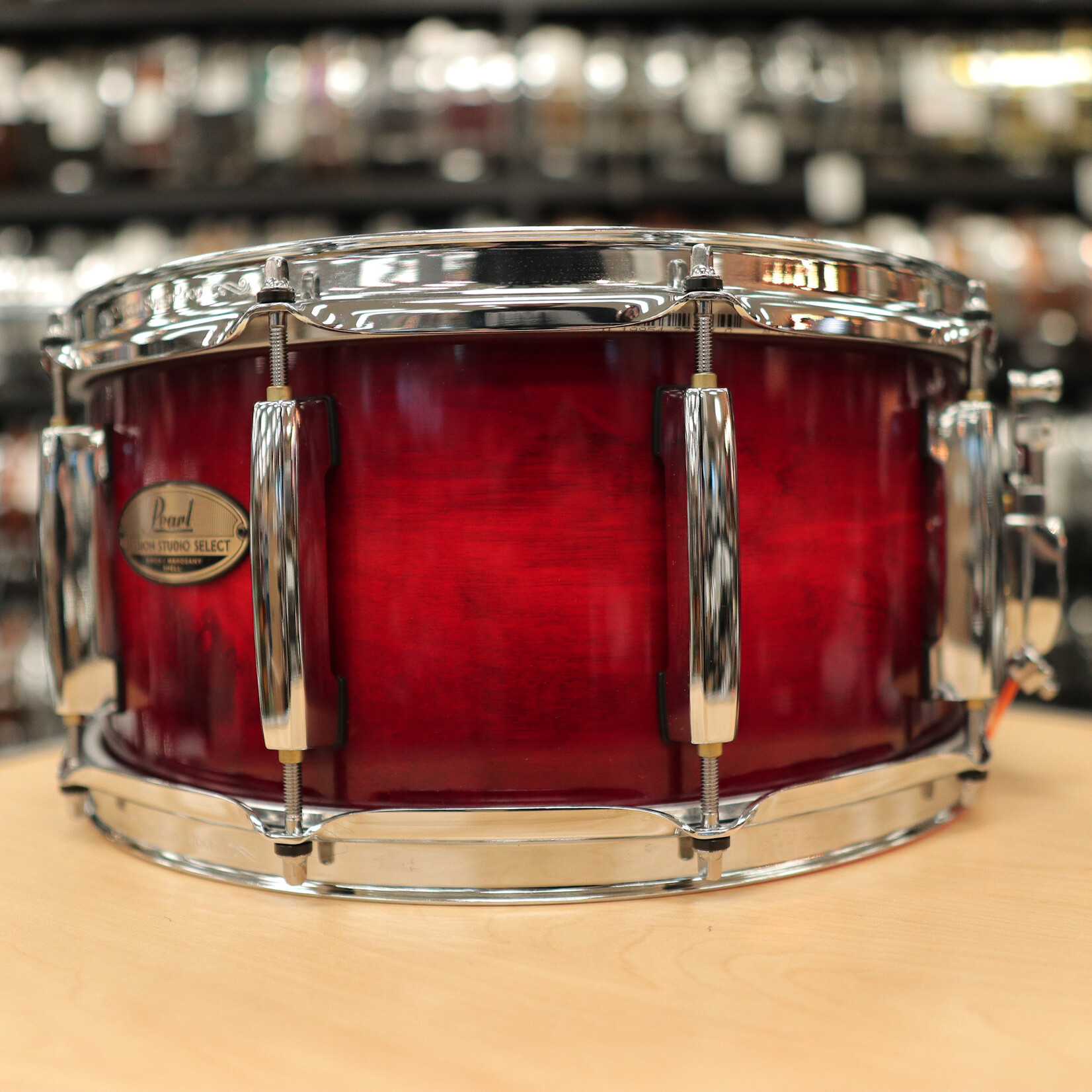 Pearl Pre-Owned Pearl 6.5x14" Session Studio Select Snare Drum (Antique Crimson Burst)