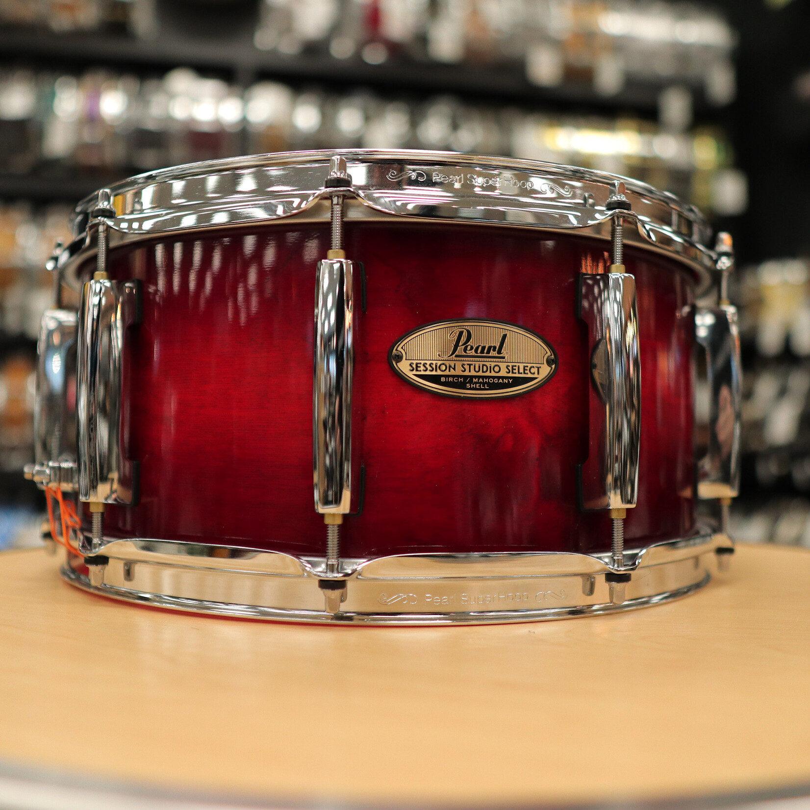 Pearl Pre-Owned Pearl 6.5x14" Session Studio Select Snare Drum (Antique Crimson Burst)