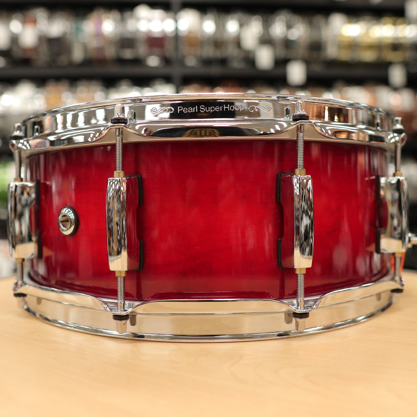 Pearl Pre-Owned Pearl 5.5x14" Session Studio Select Snare Drum (Antique Crimson Burst)