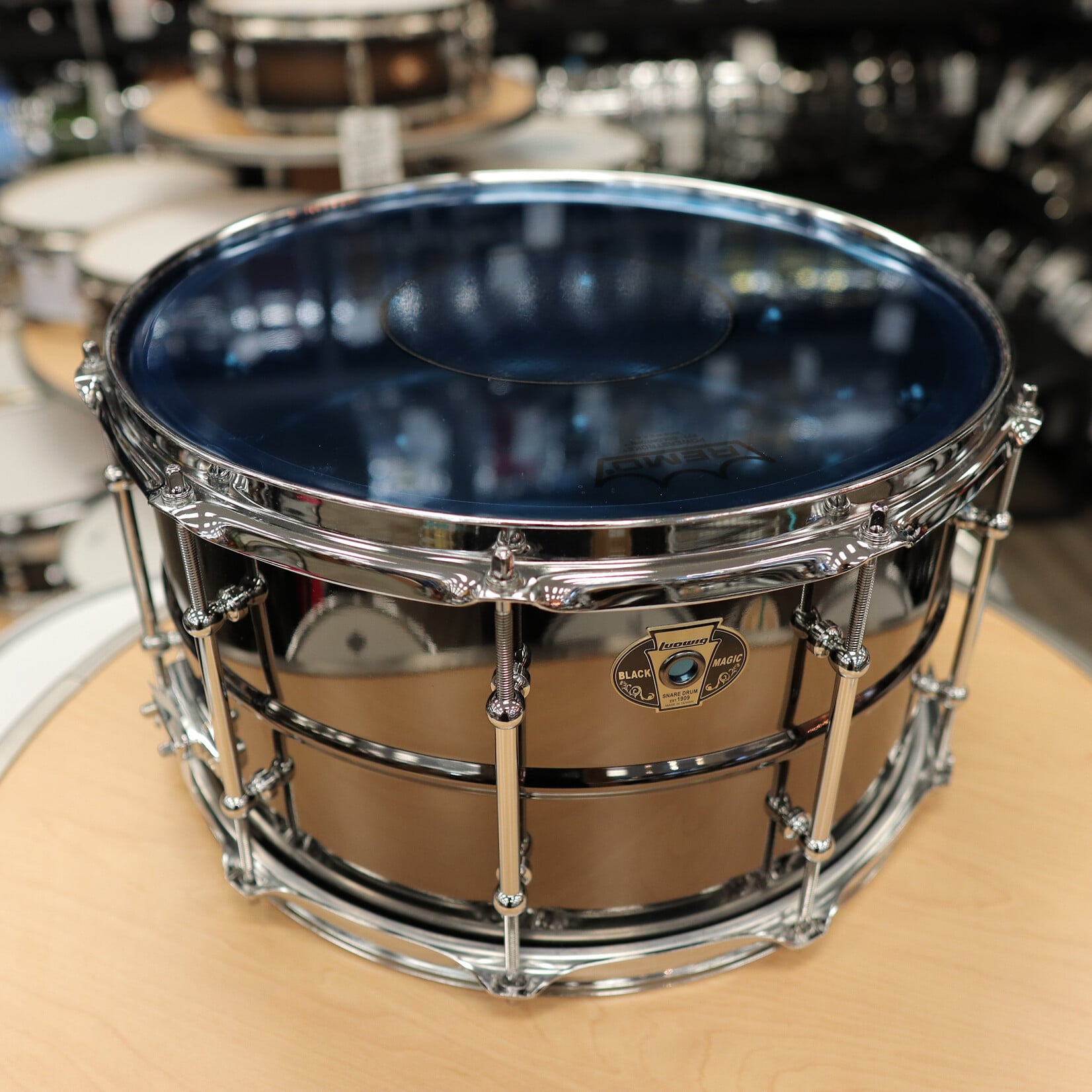 Ludwig Pre-Owned Ludwig 8x14" Black Magic Snare Drum