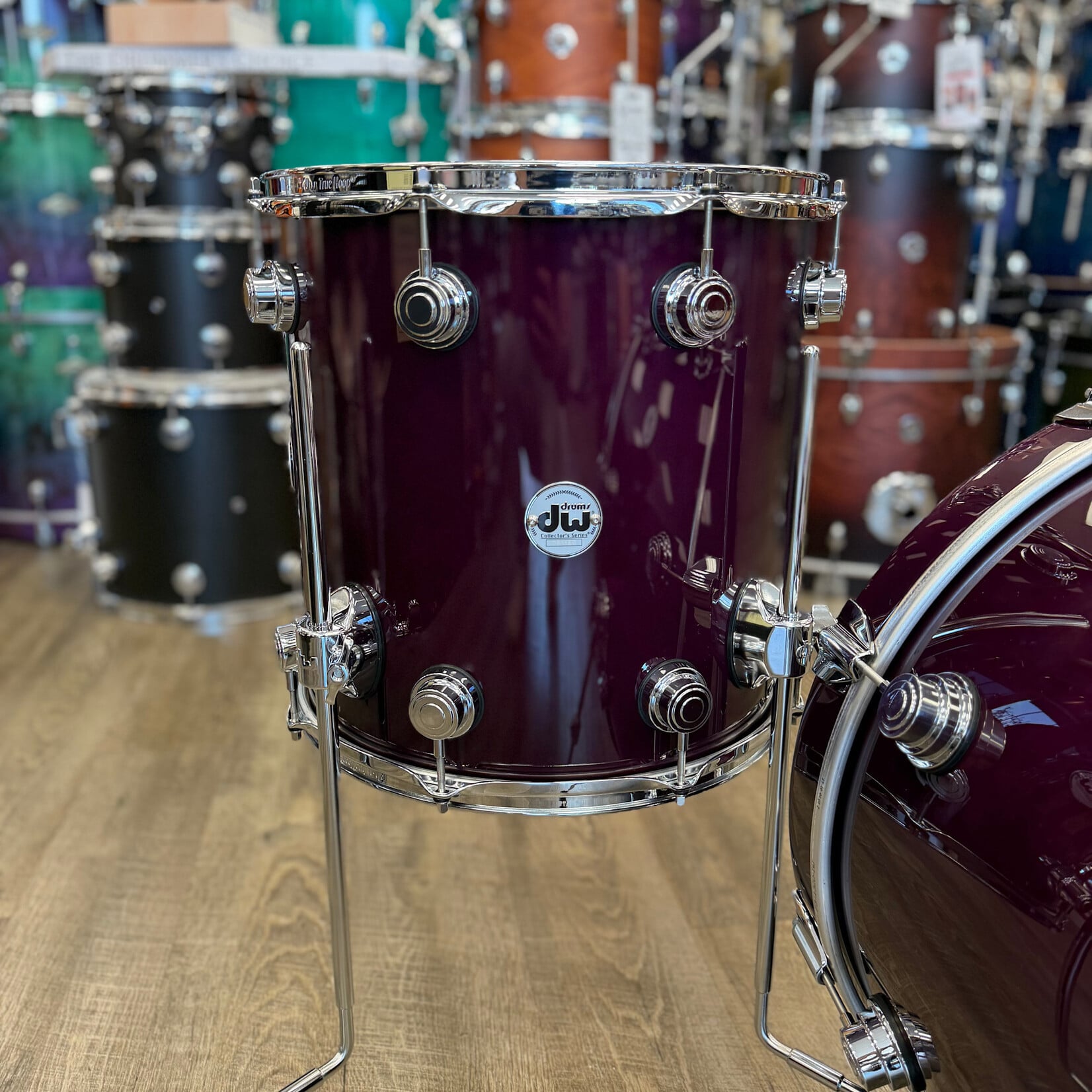 DW DW Collector's Series "333" Maple 3-Piece Shell Pack 20/12/14" (Transparent Candy Purple w/ Chrome Hardware)