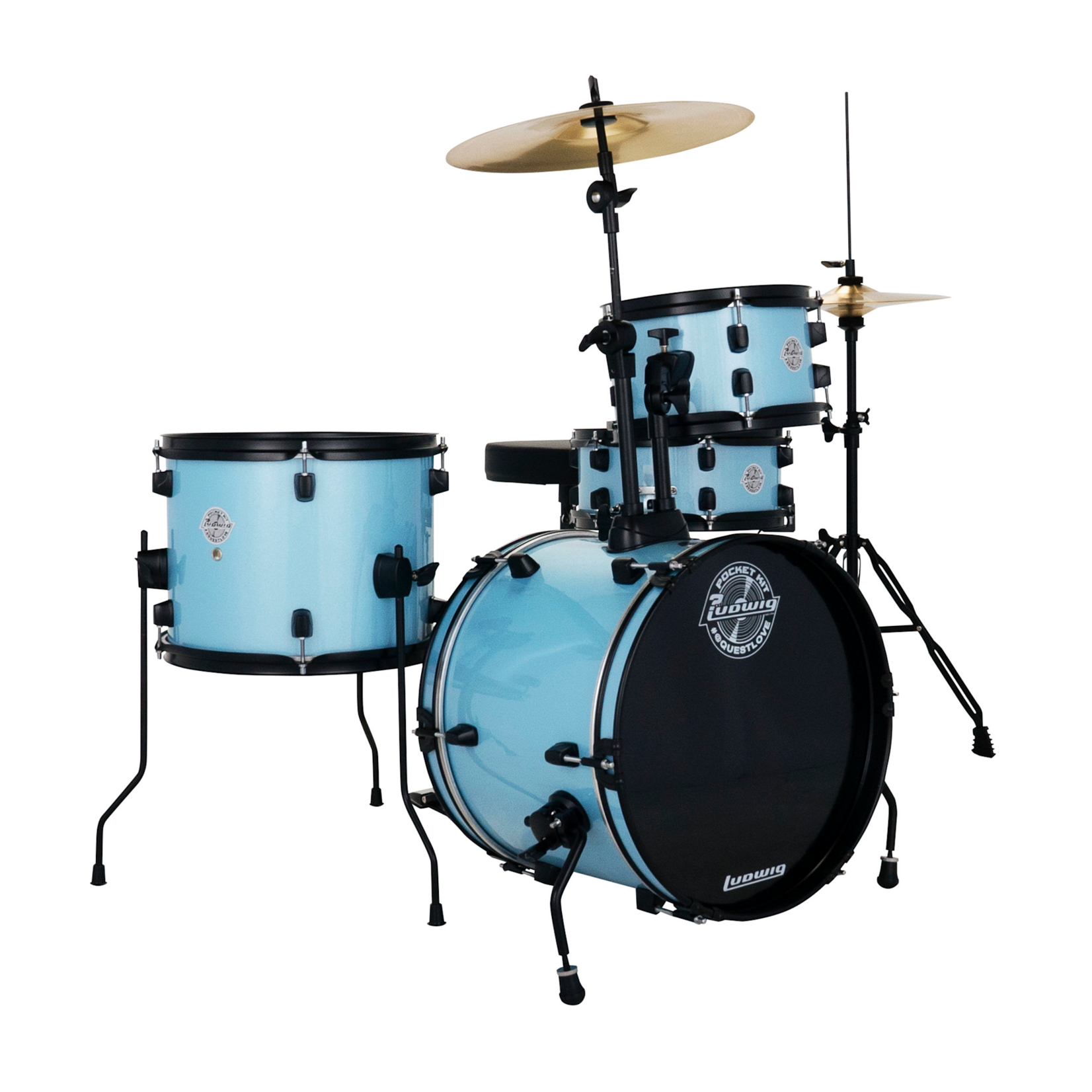 Ludwig Ludwig Pocket Kit Complete LC178X0C8 (Crystal Blue Sparkle)