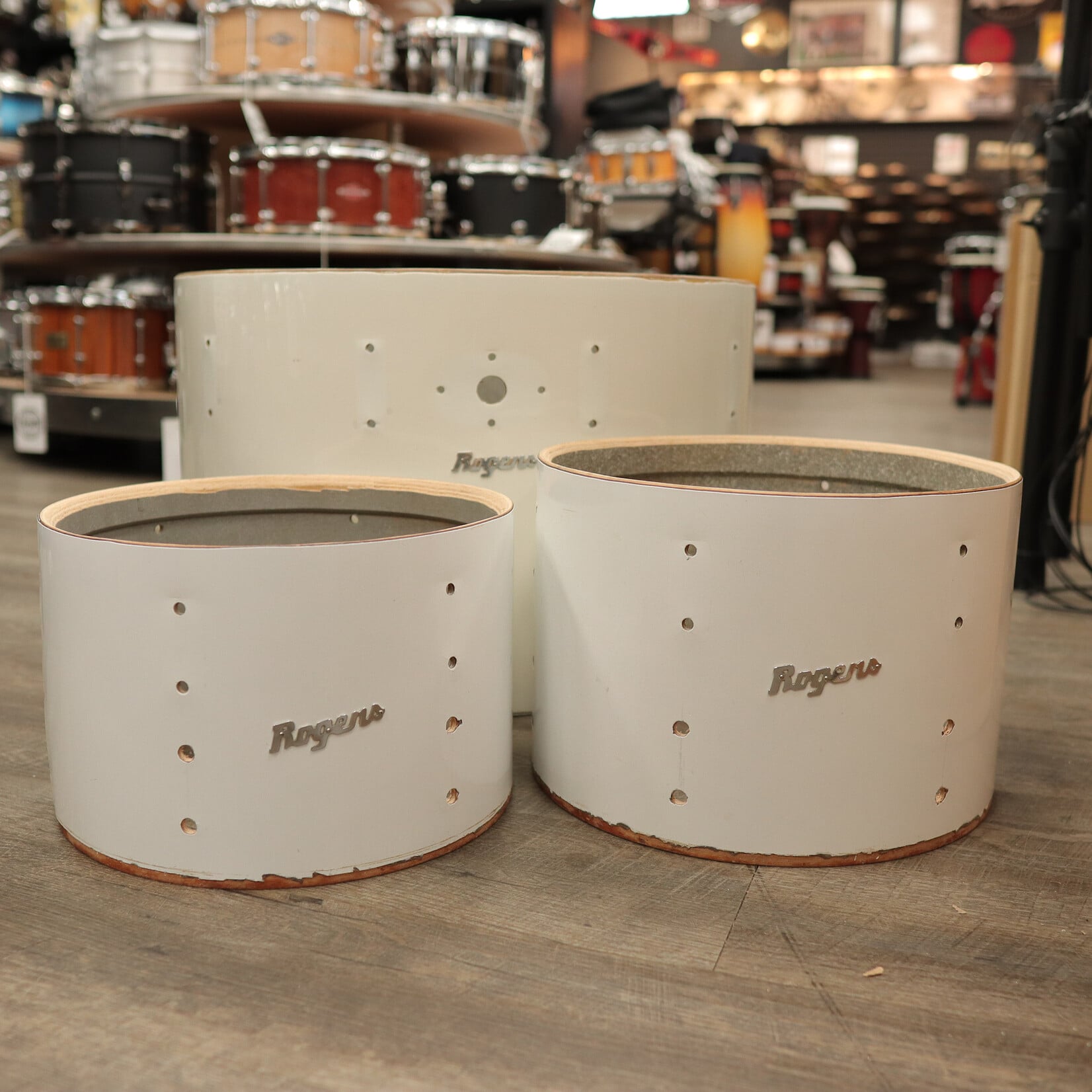 Rogers 1972 Rogers 3-PC Shell Set 12/13/22 Fullerton Era (White Wrap)