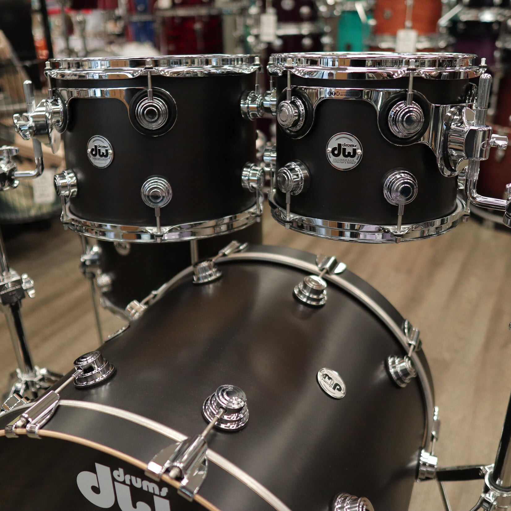 DW DW Collector's Series SSC Maple 4-pc Shell Pack 22/10/12/16 (Ebony Satin Oil)