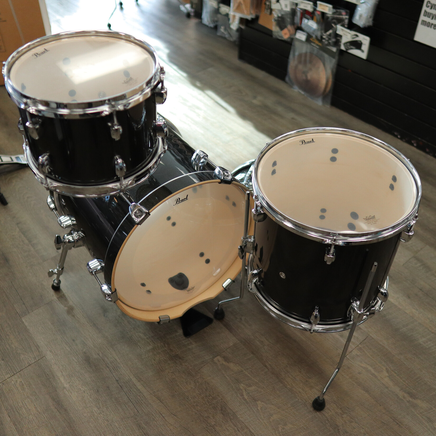 Pearl B-Stock Pearl Midtown Series 4-Piece Shell Pack 10/13/13/16 (Black Gold Sparkle)
