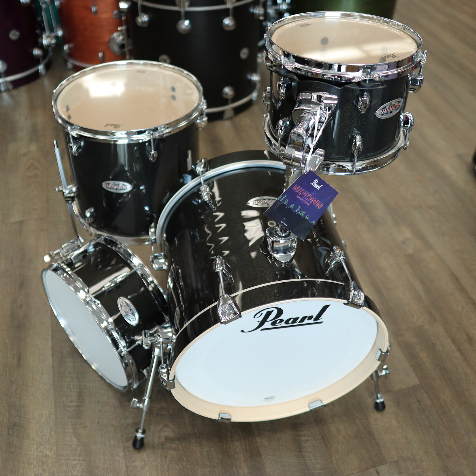 Pearl B-Stock Pearl Midtown Series 4-Piece Shell Pack 10/13/13/16 (Black Gold Sparkle)