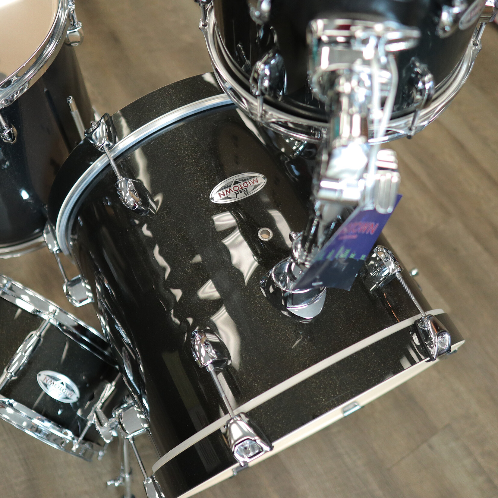 Pearl B-Stock Pearl Midtown Series 4-Piece Shell Pack 10/13/13/16 (Black Gold Sparkle)