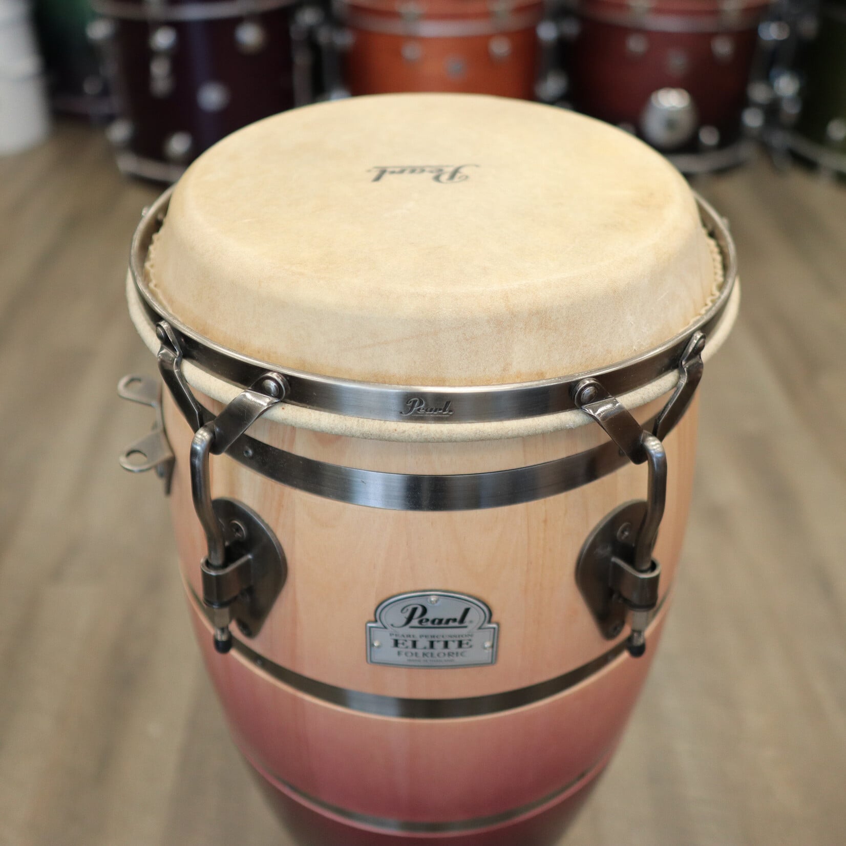 Pearl Pre-Owned Pearl Folkloric Series Elite 11" Quinto (Crimson Sunrise)