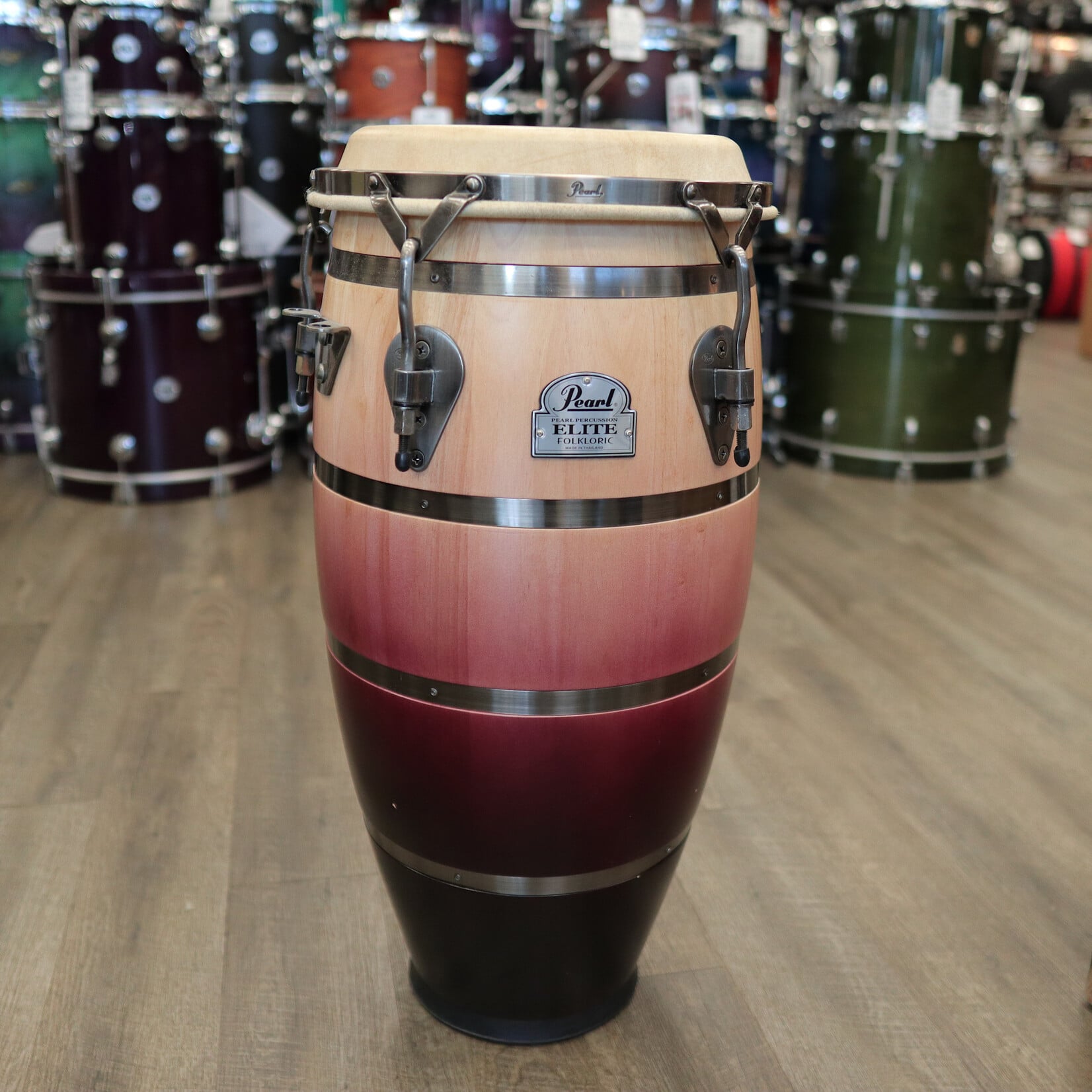 Pearl Pre-Owned Pearl Folkloric Series Elite 11" Quinto (Crimson Sunrise)
