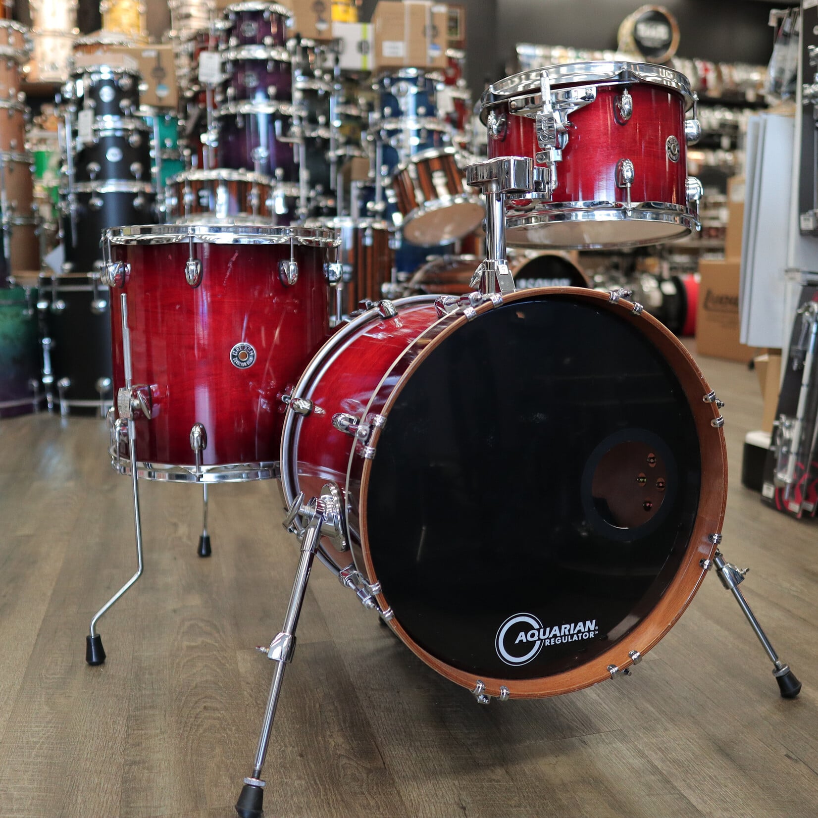 Gretsch Used Gretsch Catalina Club 3-Piece Shell Pack 12/14/18 (Gloss Crimson Burst)