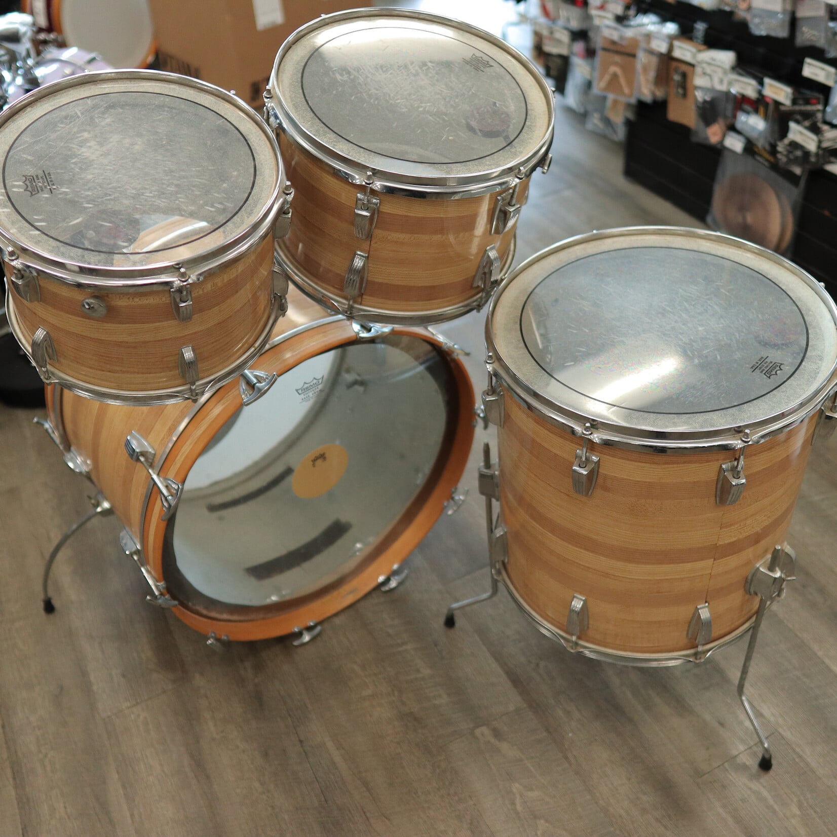 Ludwig Vintage Mid-70s Ludwig Butcher Block 4-Piece Shell Pack 12/13/16/22