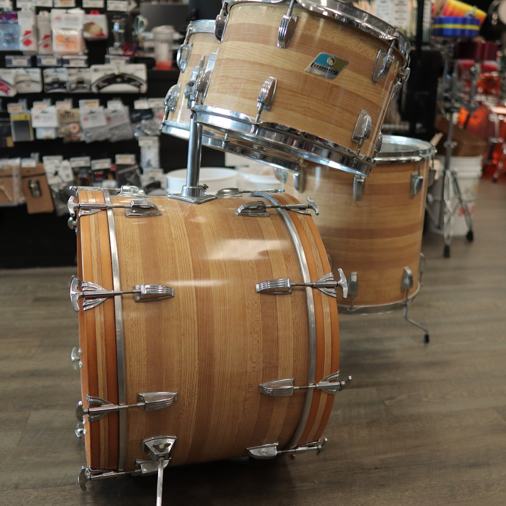 Ludwig Vintage Mid-70s Ludwig Butcher Block 4-Piece Shell Pack 12/13/16/22