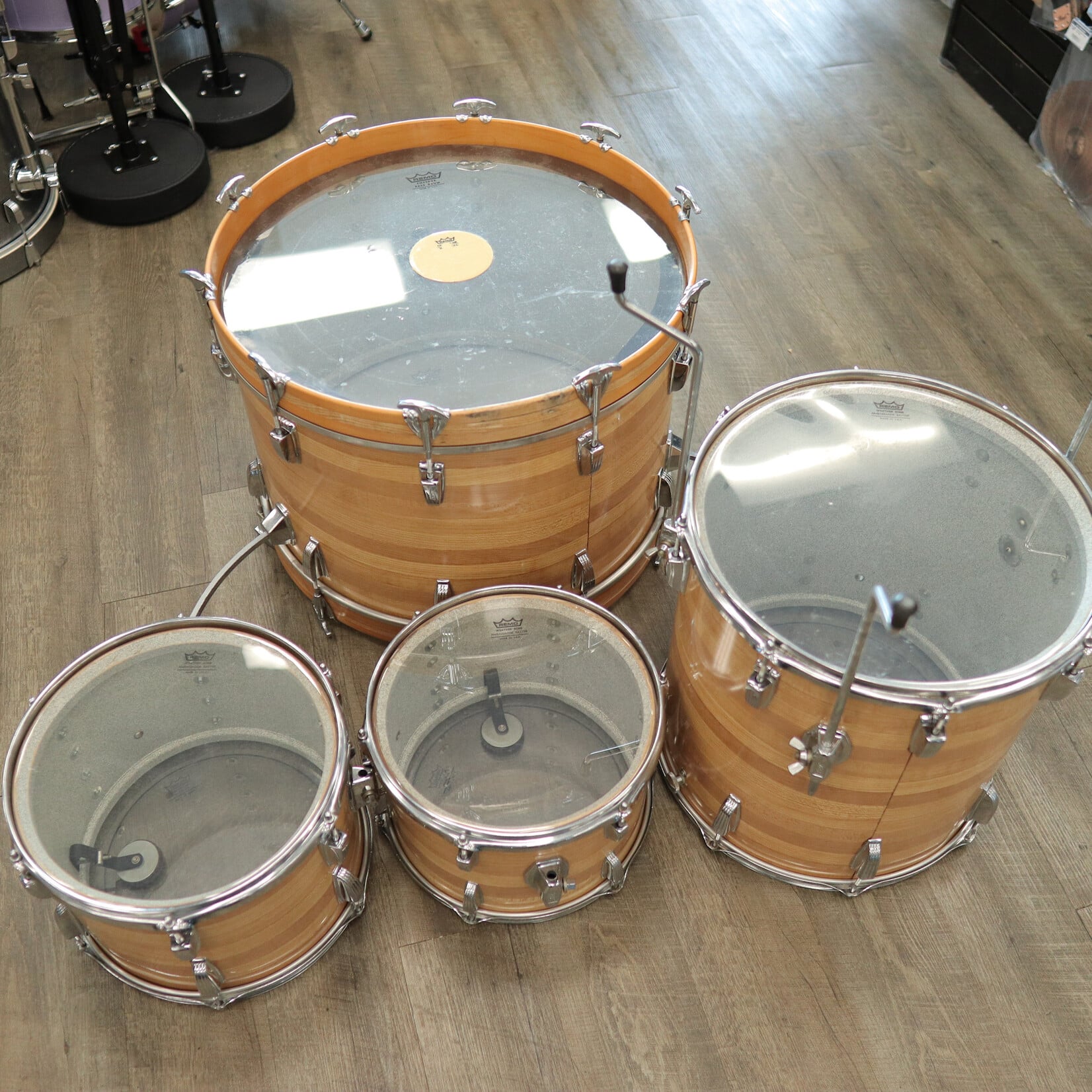 Ludwig Vintage Mid-70s Ludwig Butcher Block 4-Piece Shell Pack 12/13/16/22