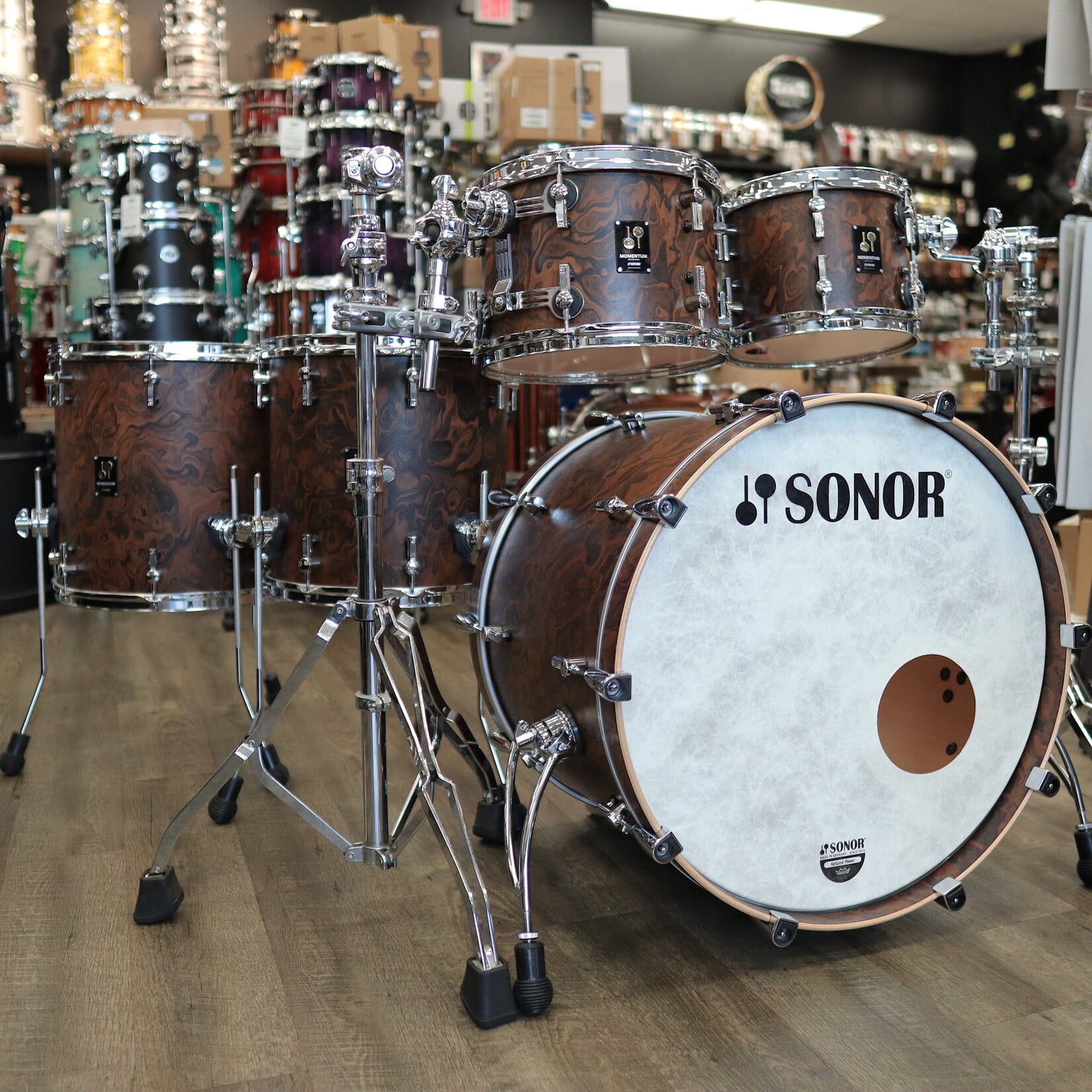 Sonor Demo Sonor Momentum Beech 5-pc Shell Pack 22/10/12/14/16 (California Burl)