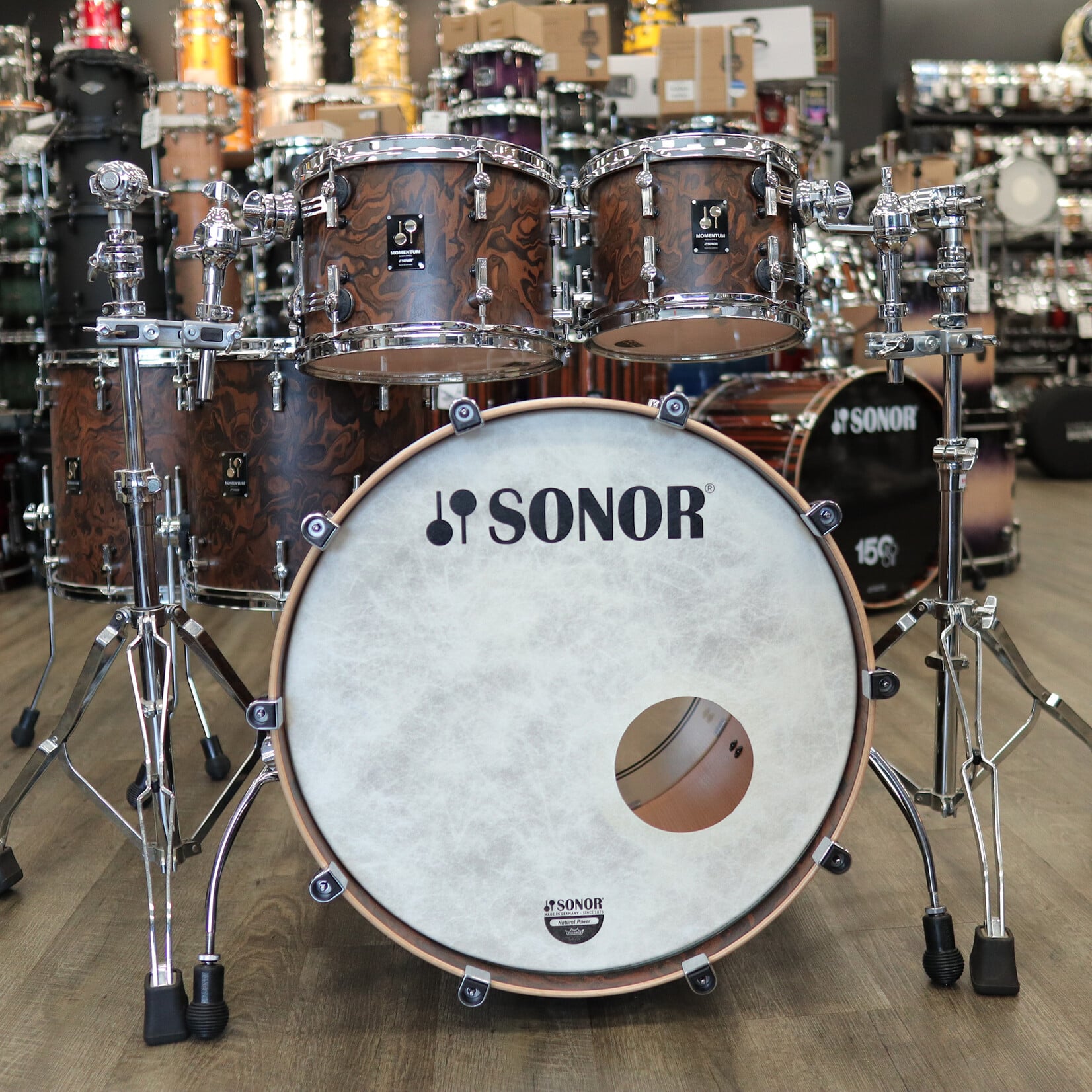 Sonor Demo Sonor Momentum Beech 5-pc Shell Pack 22/10/12/14/16 (California Burl)