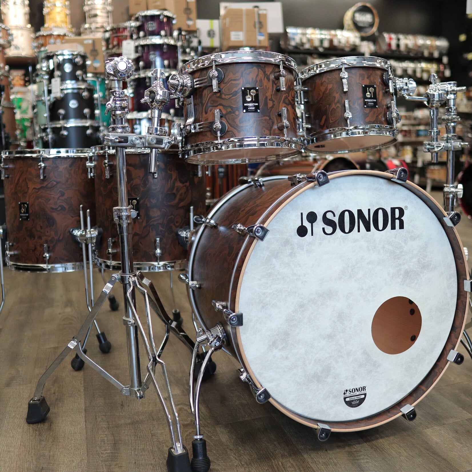 Sonor Demo Sonor Momentum Beech 5-pc Shell Pack 22/10/12/14/16 (California Burl)