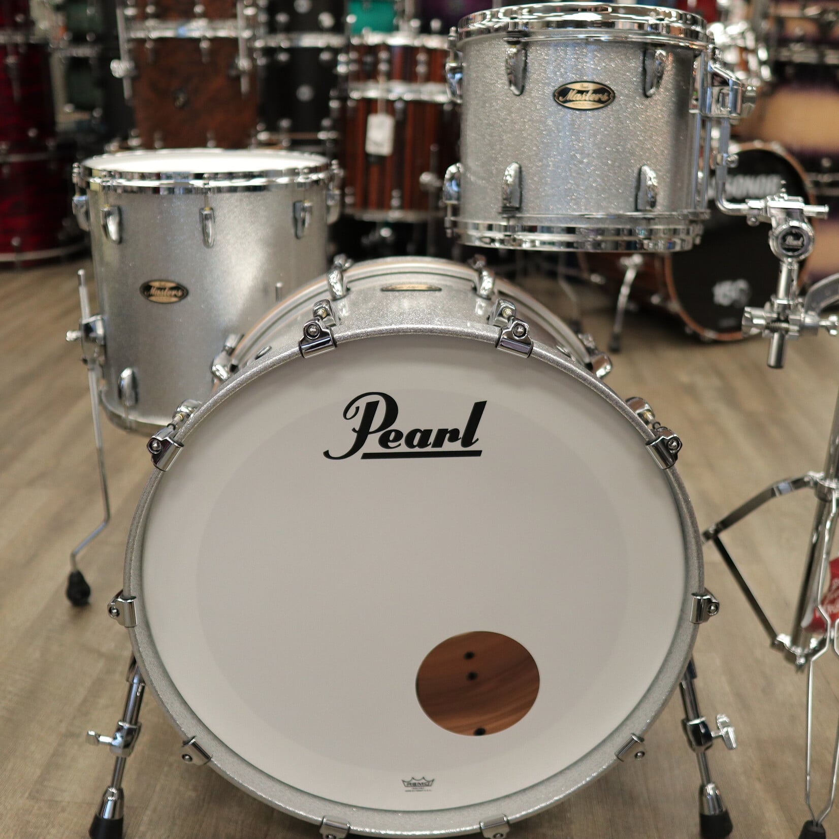 Pearl Pearl MMG Masters Maple/Gum 3-Piece Shell Pack 12/14/22 (#360 Silver Sparkle Lacquer)