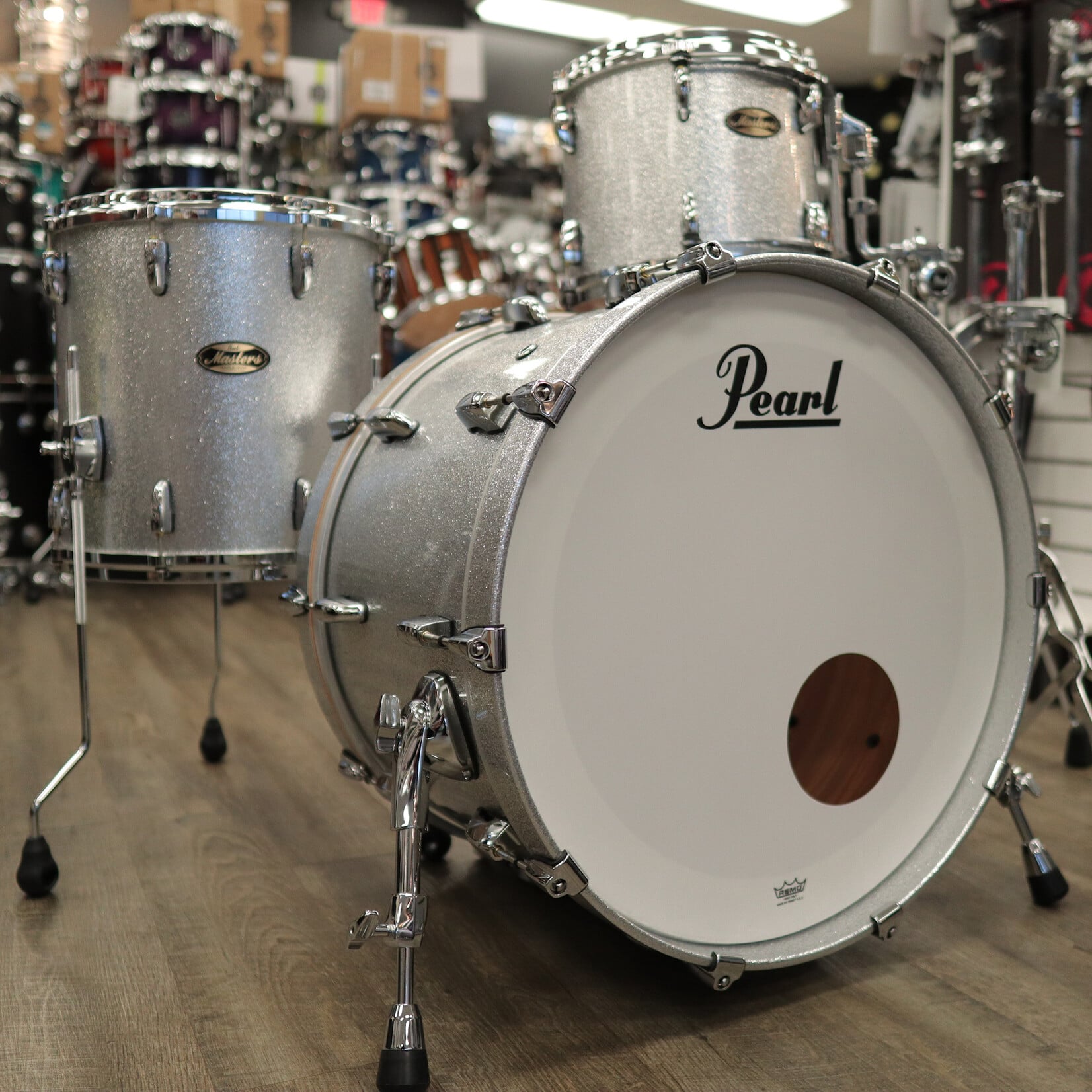 Pearl Pearl MMG Masters Maple/Gum 3-Piece Shell Pack 12/14/22 (#360 Silver Sparkle Lacquer)