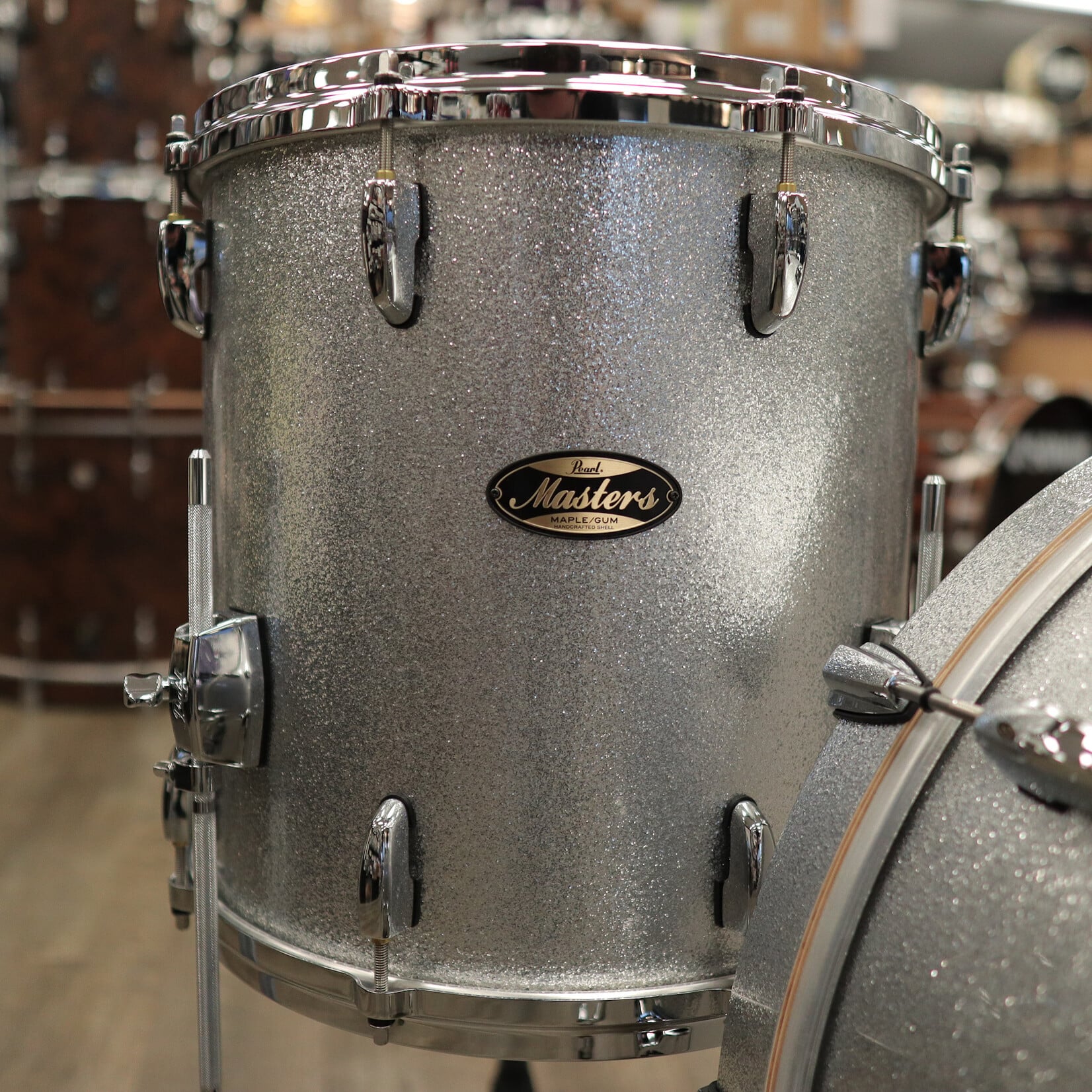 Pearl Pearl MMG Masters Maple/Gum 3-Piece Shell Pack 12/14/22 (#360 Silver Sparkle Lacquer)