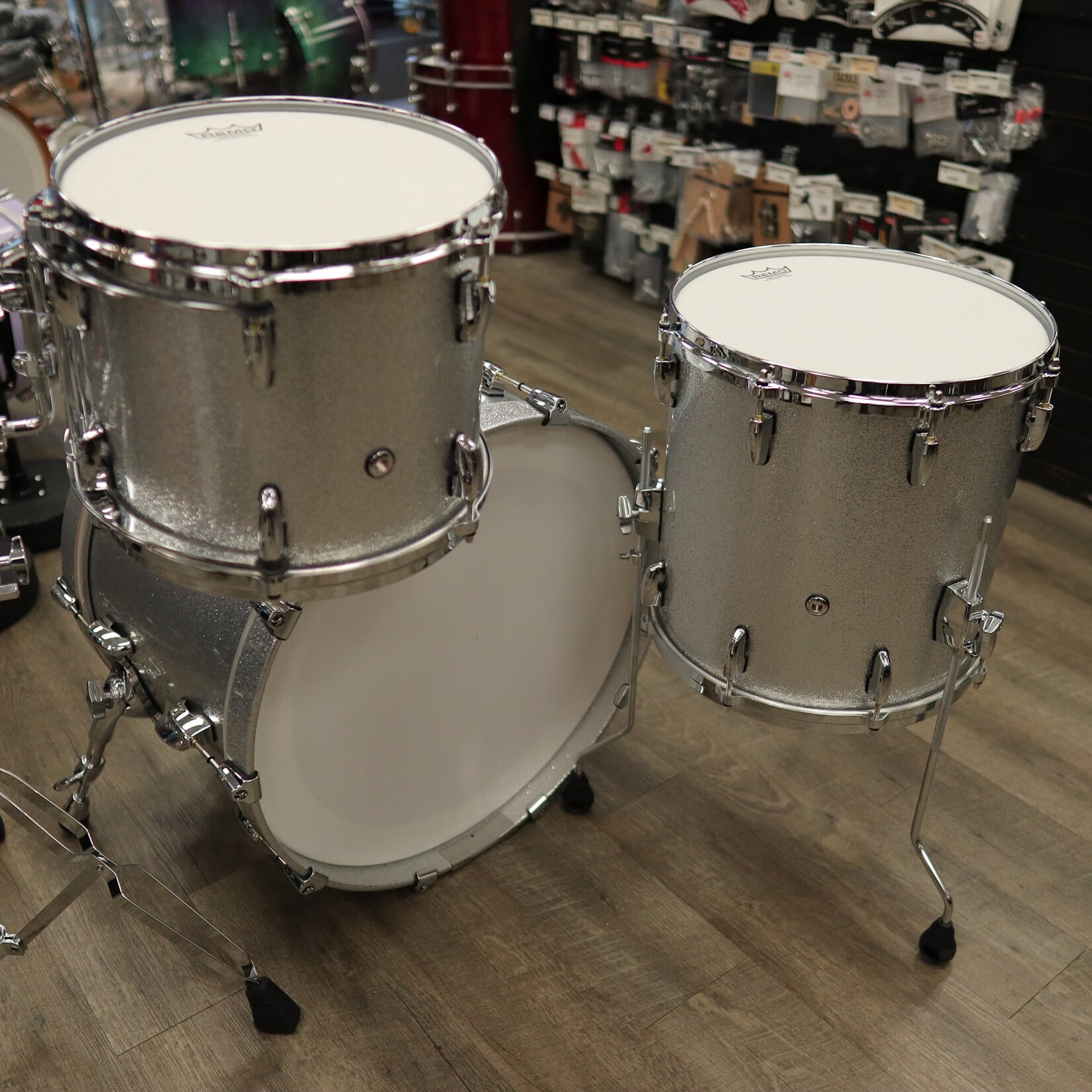 Pearl Pearl MMG Masters Maple/Gum 3-Piece Shell Pack 12/14/22 (#360 Silver Sparkle Lacquer)