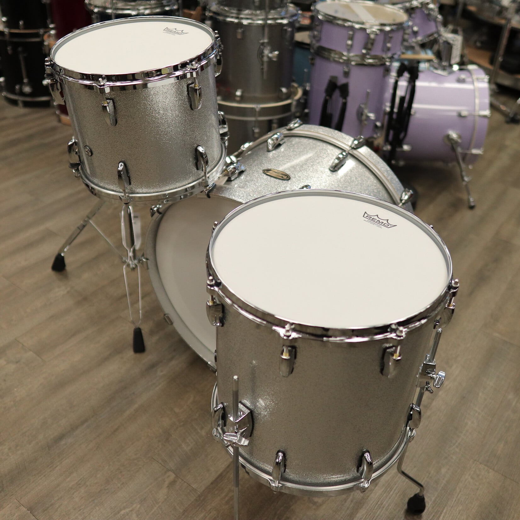 Pearl Pearl MMG Masters Maple/Gum 3-Piece Shell Pack 12/14/22 (#360 Silver Sparkle Lacquer)