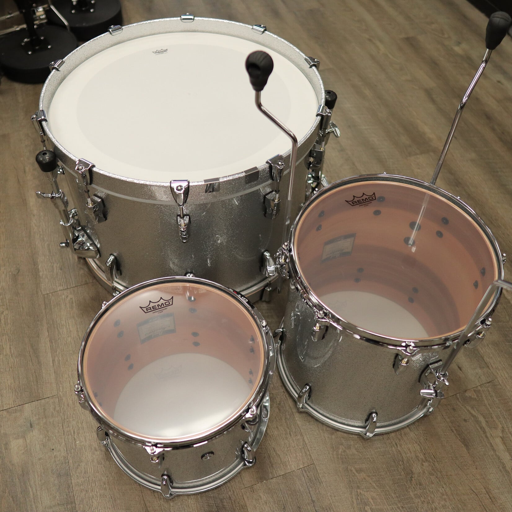 Pearl Pearl MMG Masters Maple/Gum 3-Piece Shell Pack 12/14/22 (#360 Silver Sparkle Lacquer)