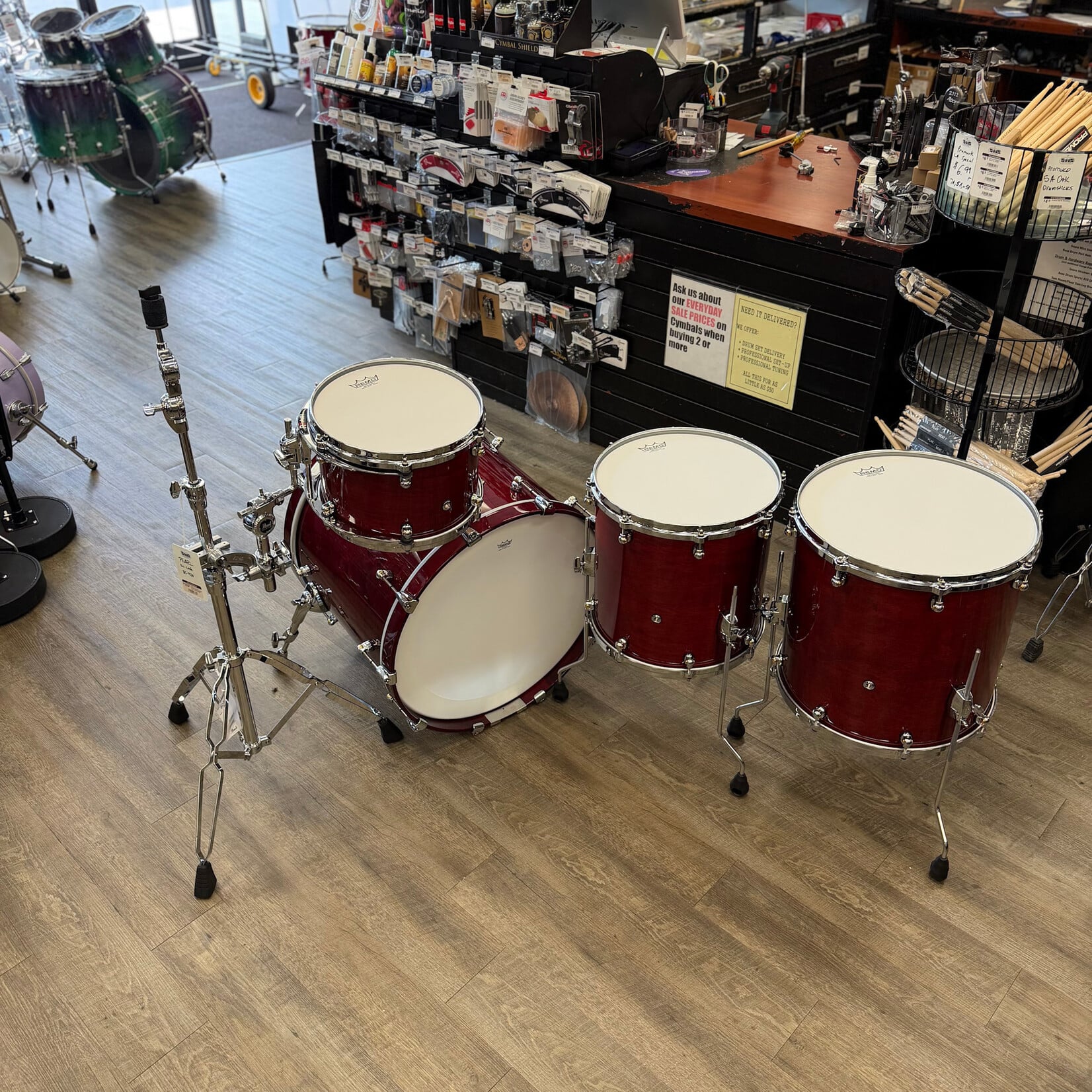 Pearl Pearl Reference One 4-pc Shell Pack 22/12/14FT/16FT (Natural Cherry)