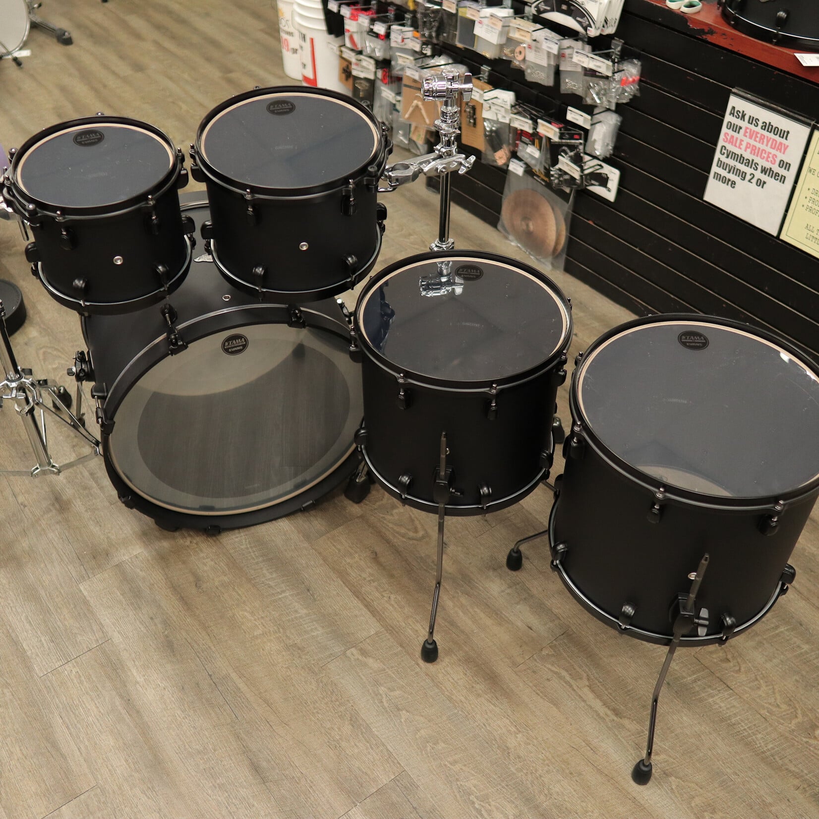 Tama Tama Starclassic Performer 5-piece Shell Pack 22/10/12/14/16 (Flat Black) MBS52AZMBSFBK