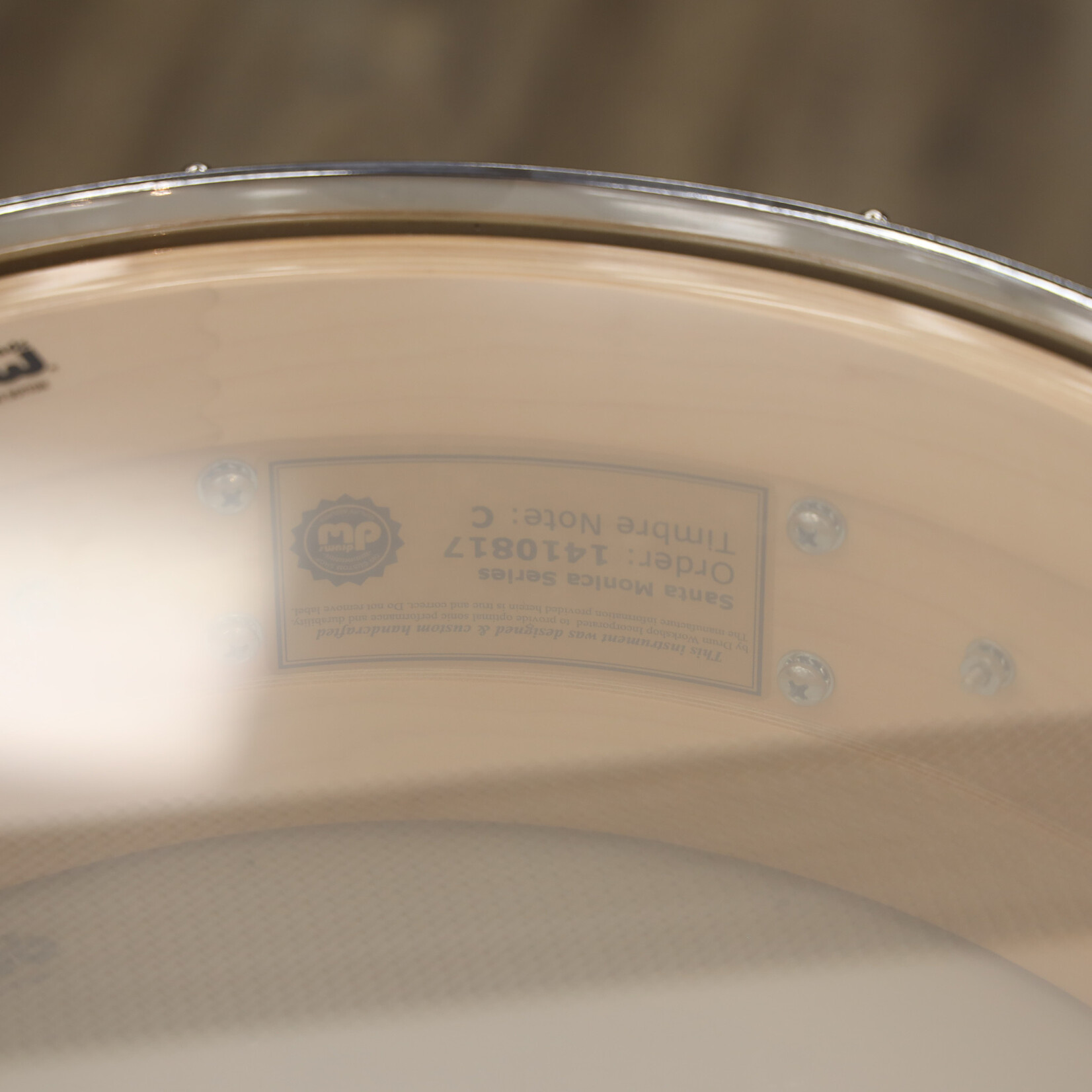 DW DW Santa Monica 5 x 14 Maple Snare Drum (Satin Oil with Chrome Hardware)
