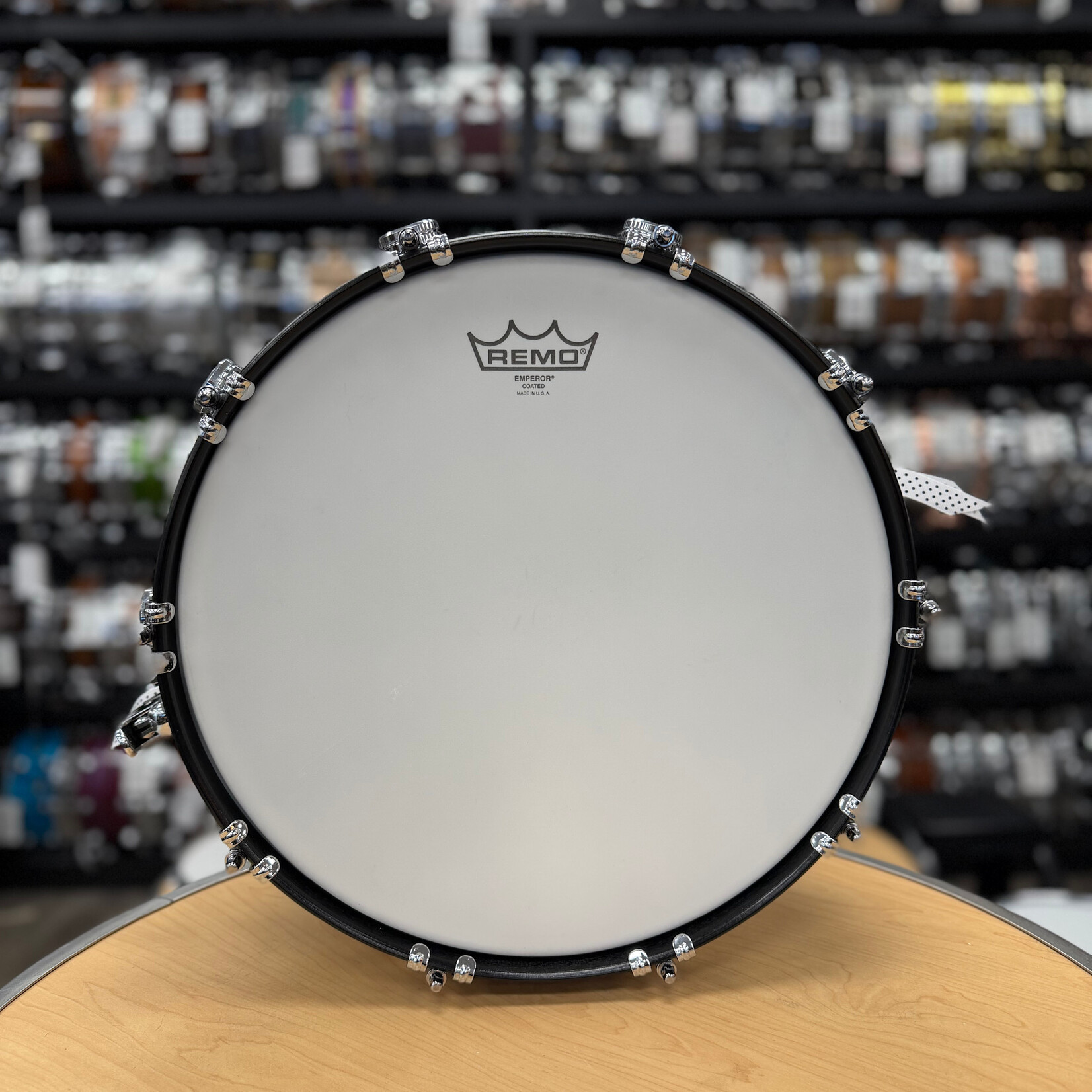 Allegra Drum Company Allegra 6.5x14" Aluminum Snare Drum with Black Wood Hoops
