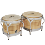 LP LP Matador Wood Bongos 7 1/4 and 8 5/8", Oak, Natural Chrome (M201-AWC)
