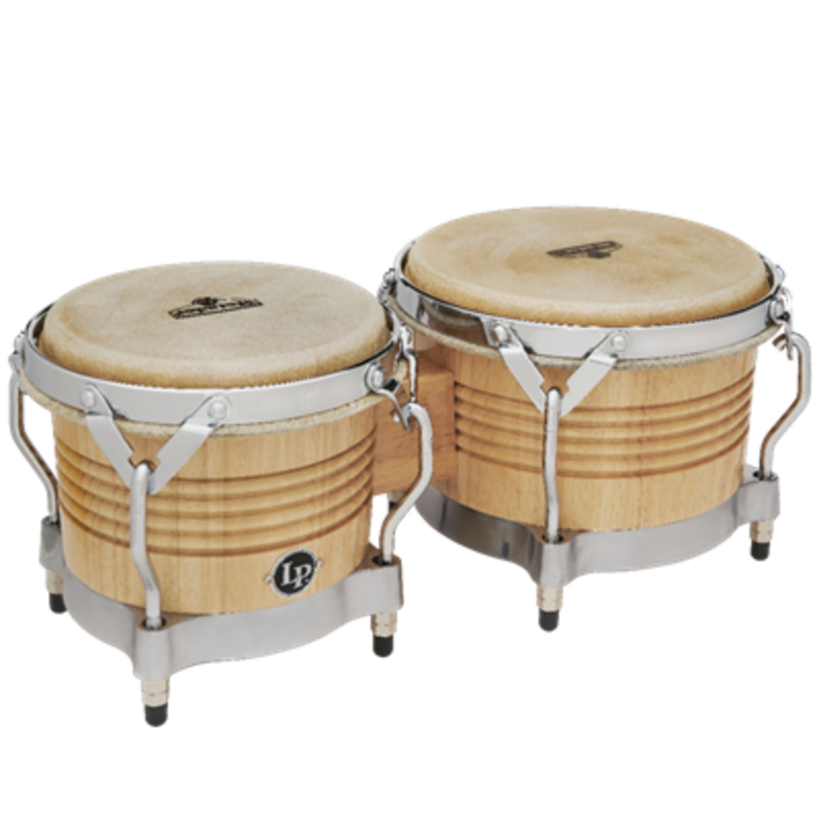 LP LP Matador Wood Bongos 7 1/4 and 8 5/8", Oak, Natural Chrome (M201-AWC)